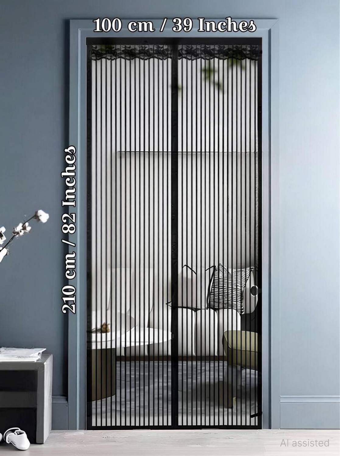 Twolight Premium Magnetic Mosquito Net for Door Auto-Close Insect Screen Curtain Magnets Polyester Washable Adults Mosquito Net
