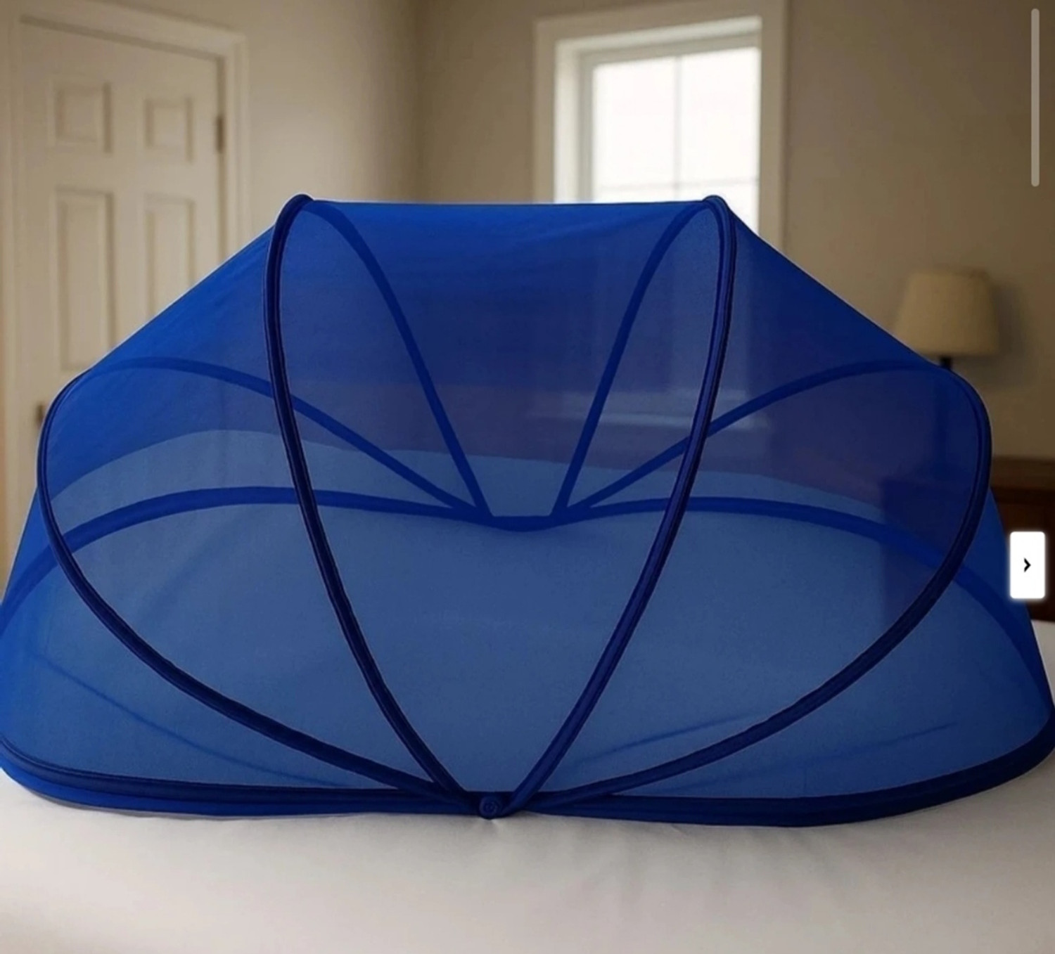 Image of TONY STARK Baby tent mosquito net and very unique product and premium quality blue Polyester Washable Infants Mosquito Net