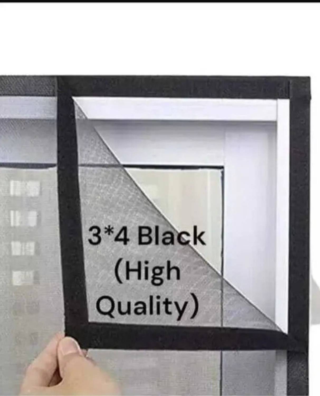 BLEMY 3*4 BLACK WIN NET HDPE - High Density Poly Ethylene Washable Adults Mosquito Net