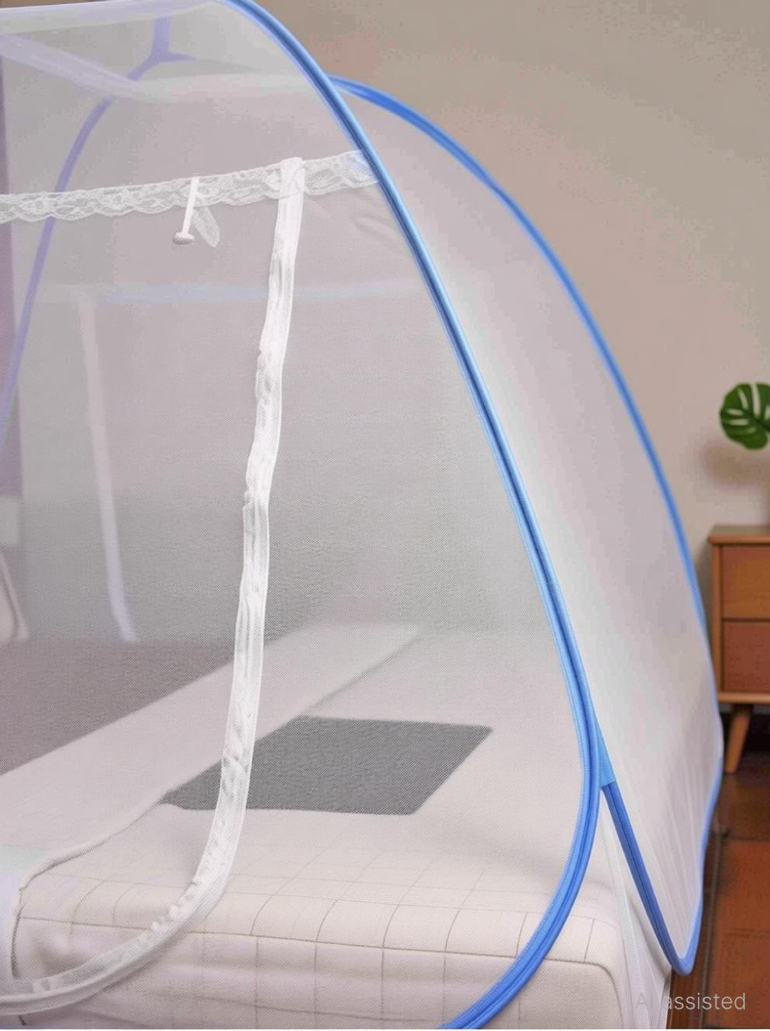 Image of RUGLYNN Premium Net Flexible for All Size Bed Masara Insect Free Version Polyester Washable Adults Mosquito Net
