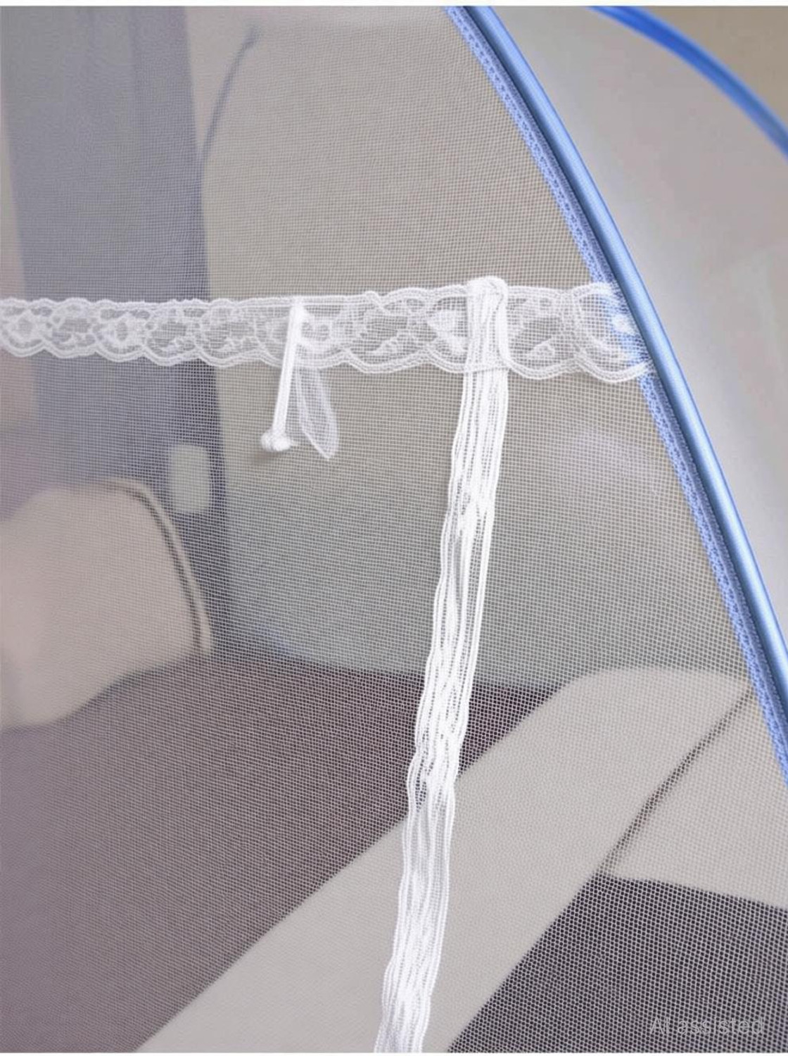 Image of RUGLYNN Premium Net Flexible for All Size Bed Masara Insect Free Version Polyester Washable Adults Mosquito Net
