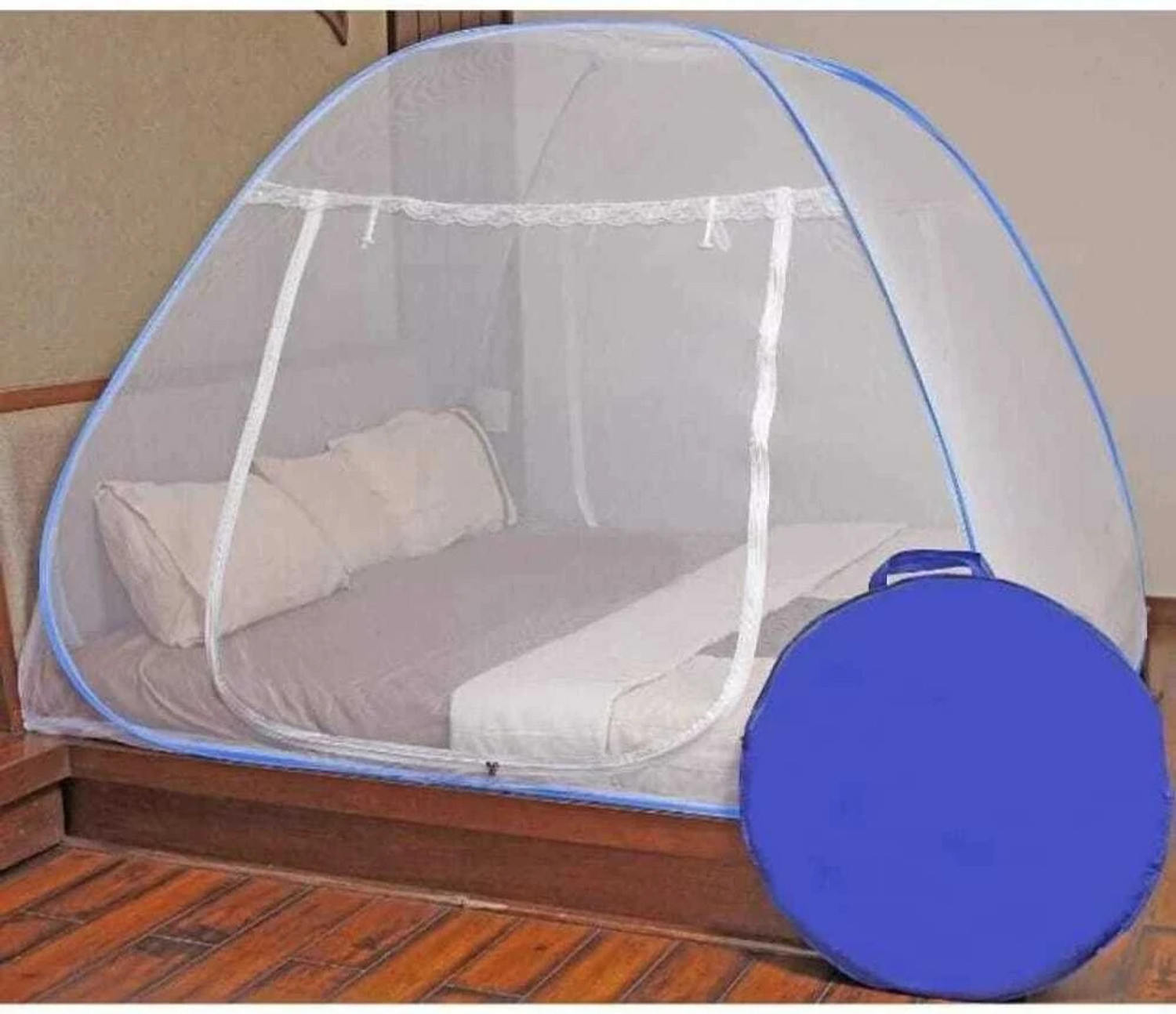 Image of RUGLYNN Premium Net Flexible for All Size Bed Masara Insect Free Version Polyester Washable Adults Mosquito Net