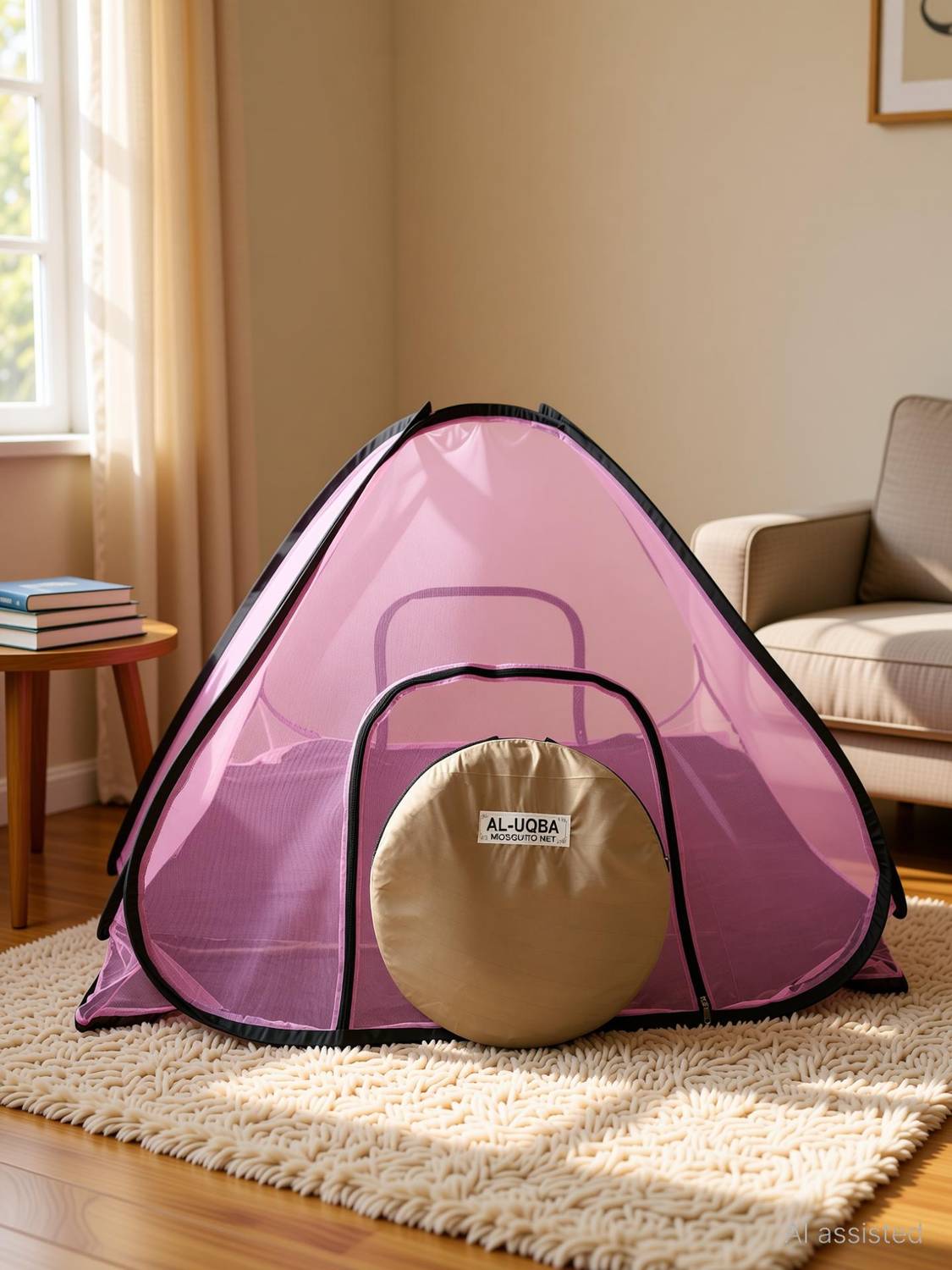 AL-UQBA HEAVY QUALITY OF IT'S COTTON CLOTHES WITH POLYESTER NET FOLDABLE 190×210×120 Polyester Washable Adults Mosquito Net
