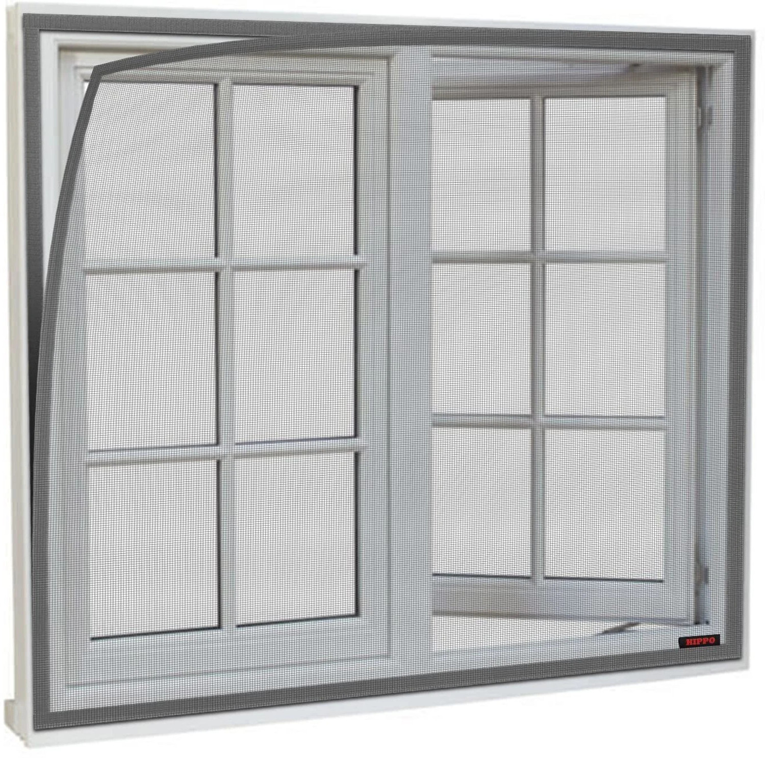 Image of RIOVI MOSQUITO WINDOW NET 4*5 FT. WHITE 120 GSM Insect Net with Hook & Loop Tape HDPE - High Density Poly Ethylene Washable Adults Mosquito Net