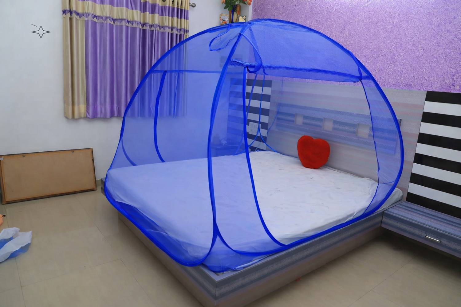 Amprar Mosquito Net, Polyester Foldable King Size Bed,Double Bed,Queen Size Polyester Adults Mosquito Net