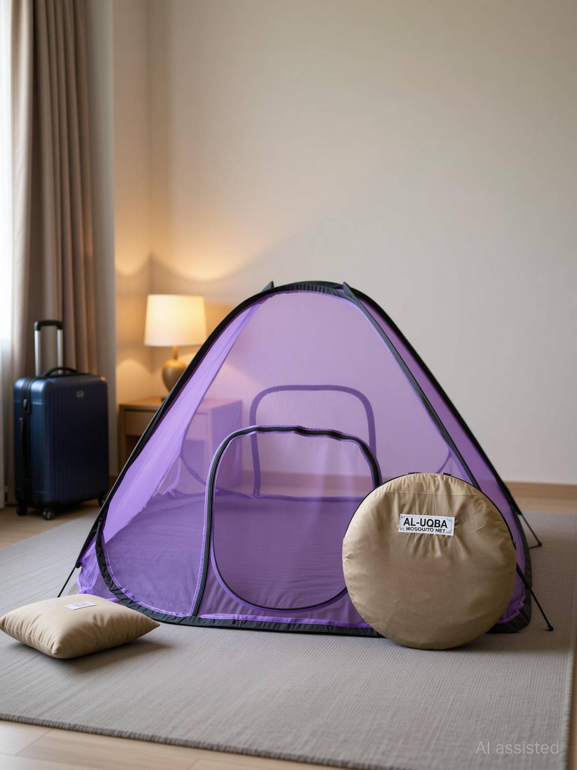 AL-UQBA HEAVY QUALITY OF IT'S COTTON CLOTHES WITH POLYESTER FOLDABLE 190×210×120 Polyester Washable Adults Mosquito Net