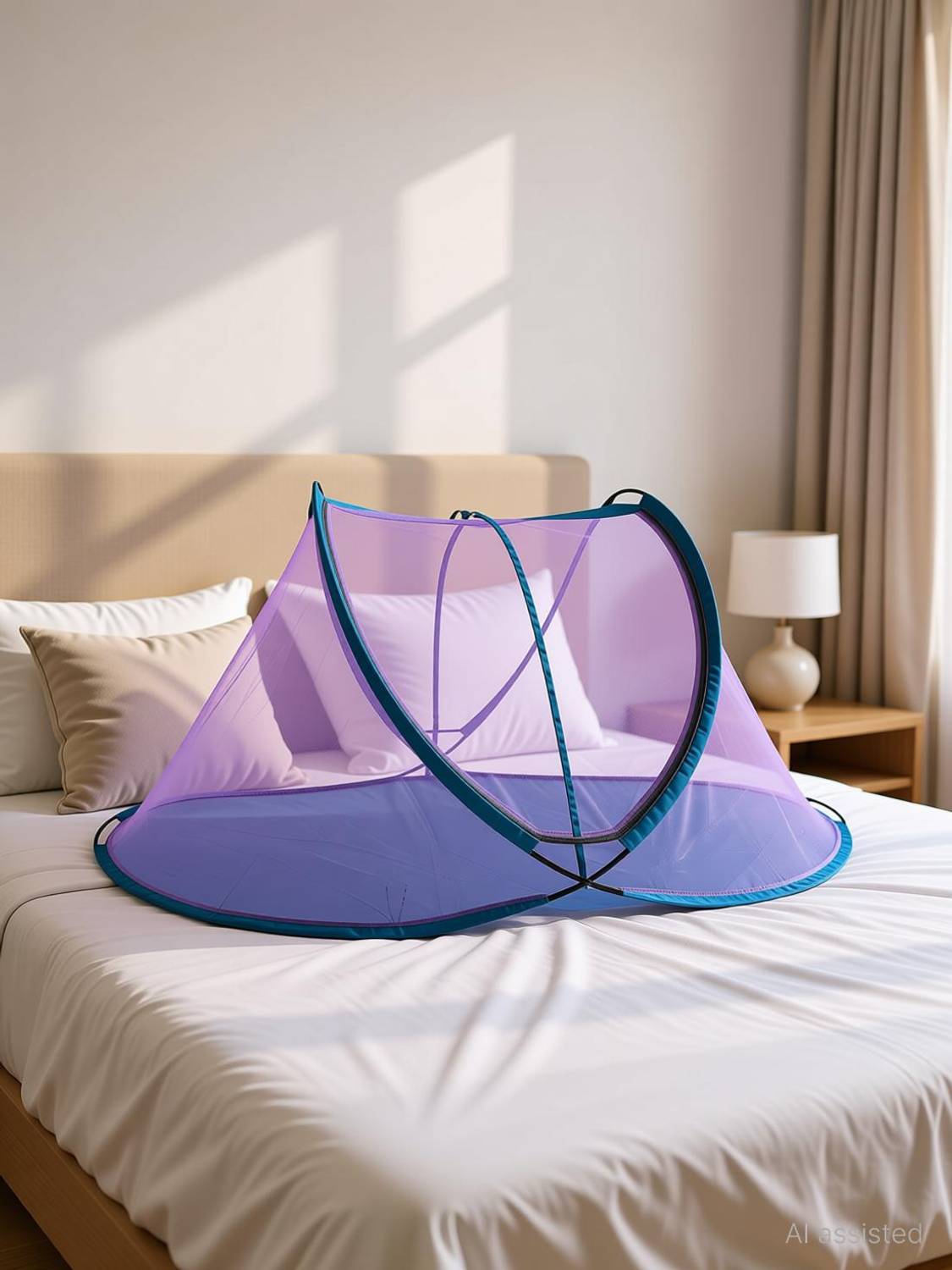 A.R. Emporium light purple Polyester Washable Adults Mosquito Net