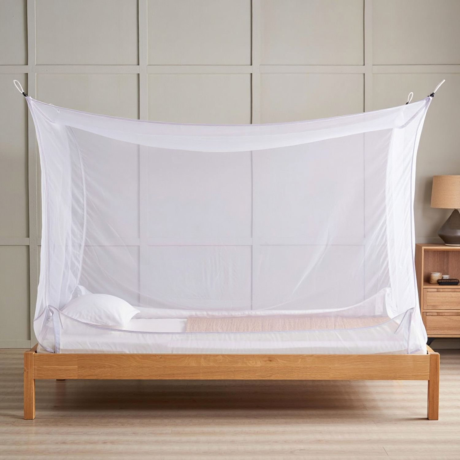 Image of CoverCraze single White mosquito protection net {4x6 ft} Cotton Washable Adults Mosquito Net