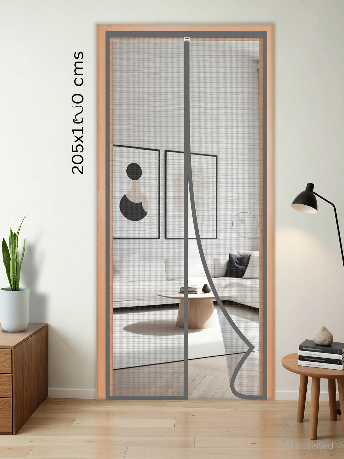 Image of TurtleGrip 120 GSM Fiberglass Magnetic Door Fibre Washable Infants Mosquito Net
