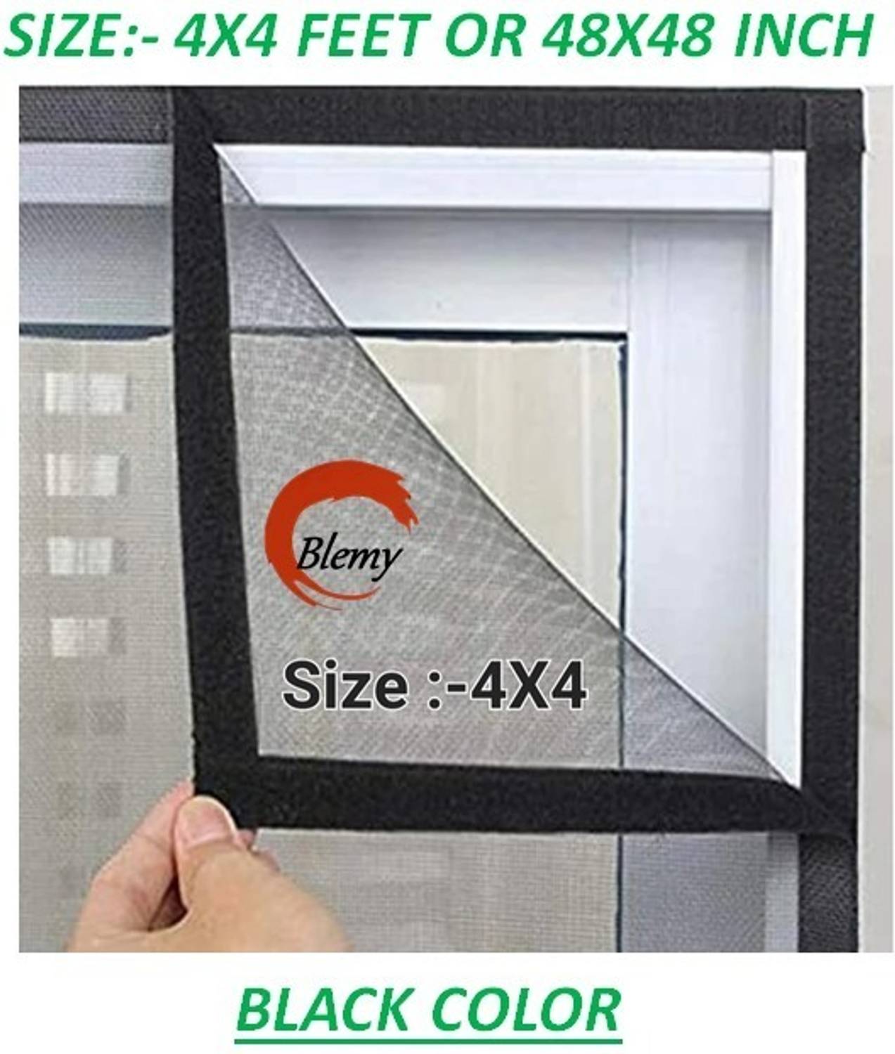 BLEMY 4x4 WINDOW NET HDPE - High Density Poly Ethylene Washable Adults Mosquito Net