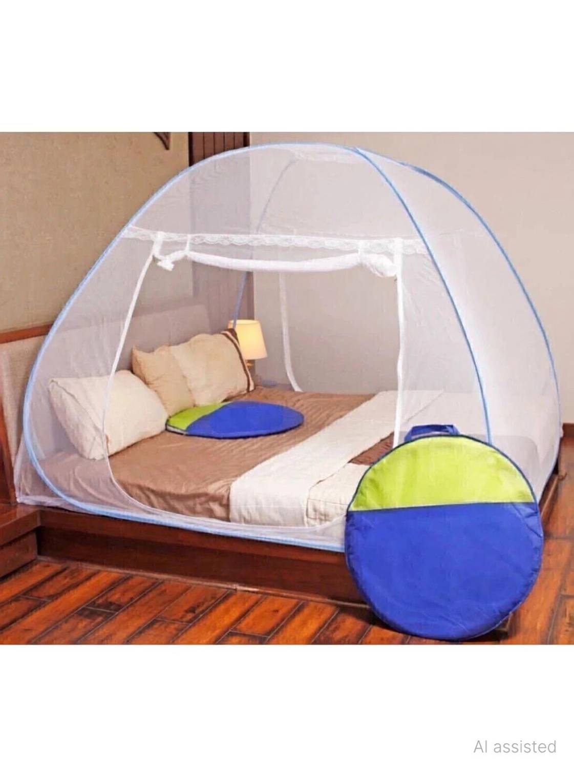 Amprar Polyester Adults Net Double bed Polyester Washable Adults Mosquito Net