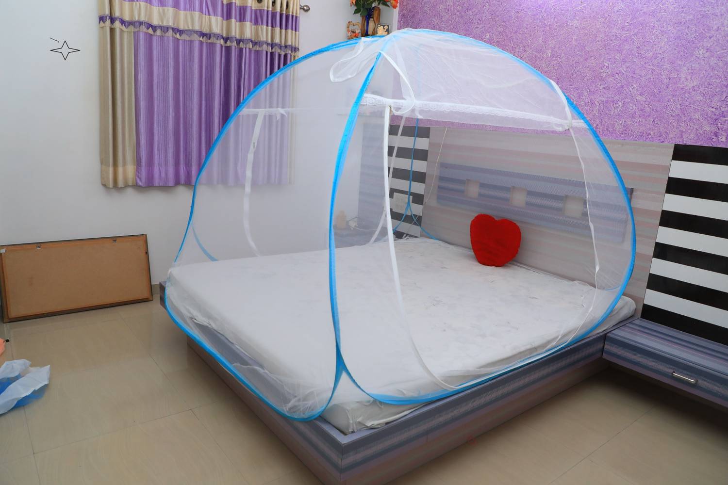 Amprar Mosquito Net, Polyester Foldable King Size Bed,Double Bed,Queen Size Polyester Adults Mosquito Net