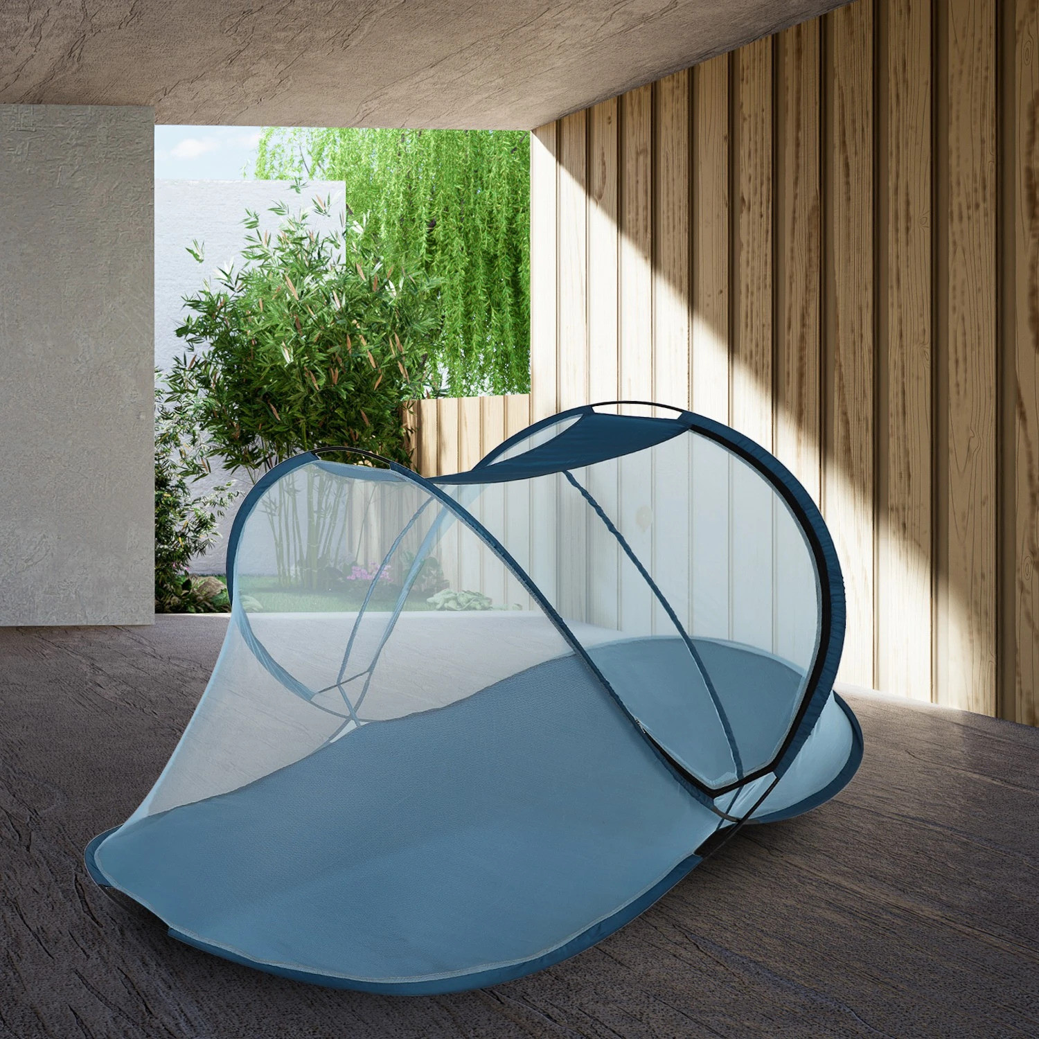 Image of AL HADI EMPORIUM Hadi Polyester Foldable Single bed mosquito net with cloth base for adults Polyester Washable Adults Mosquito Net