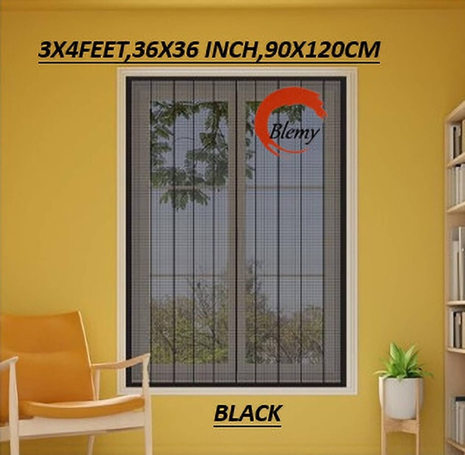 BLEMY 3X4 BLACK-FSNS4 HDPE - High Density Poly Ethylene Washable Adults Mosquito Net
