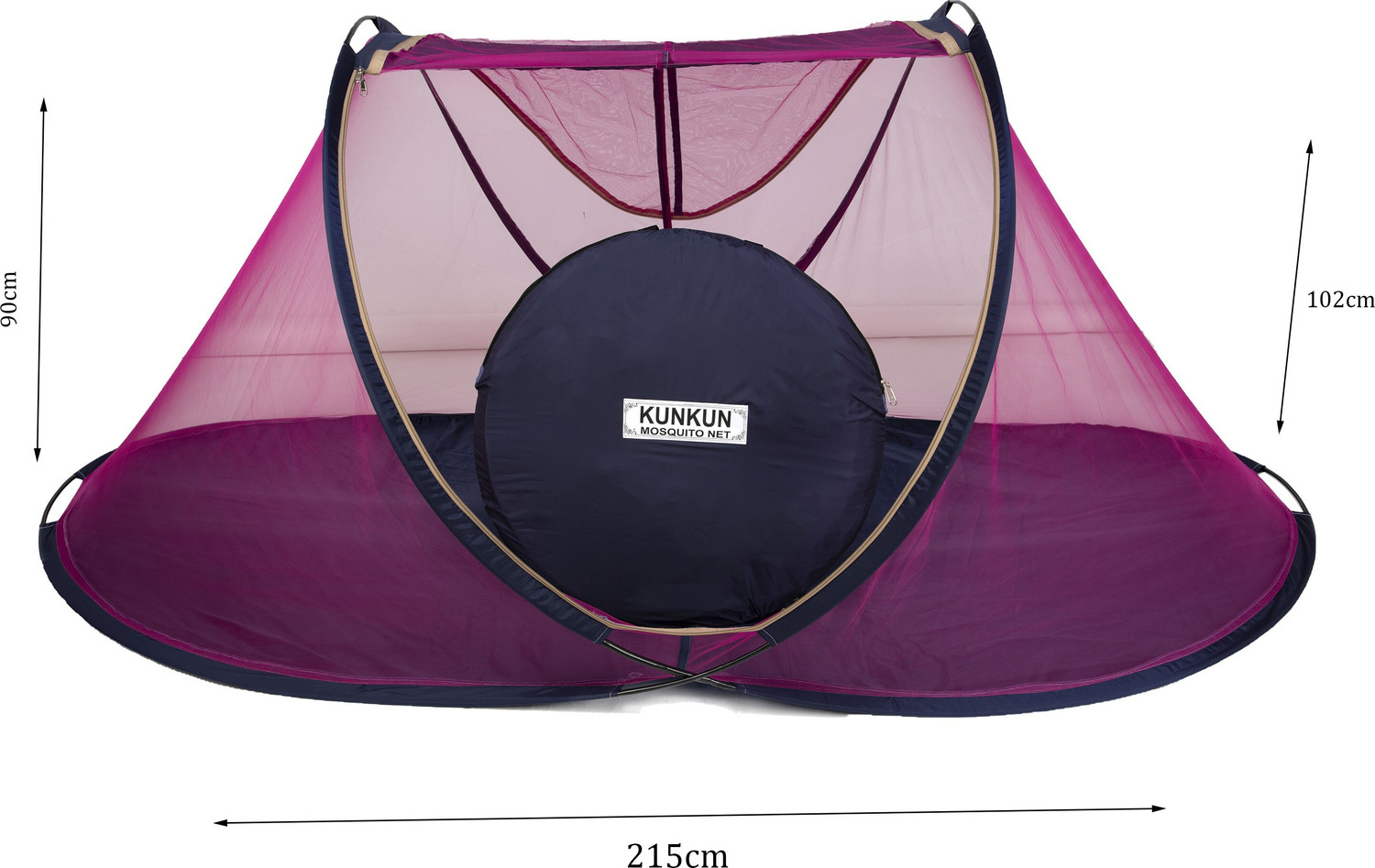 Image of KUNKUN Polyester Adults Foldable Polyester Single Bed Size Mosquito Net Mosquito Net Polyester Washable Adults Mosquito Net