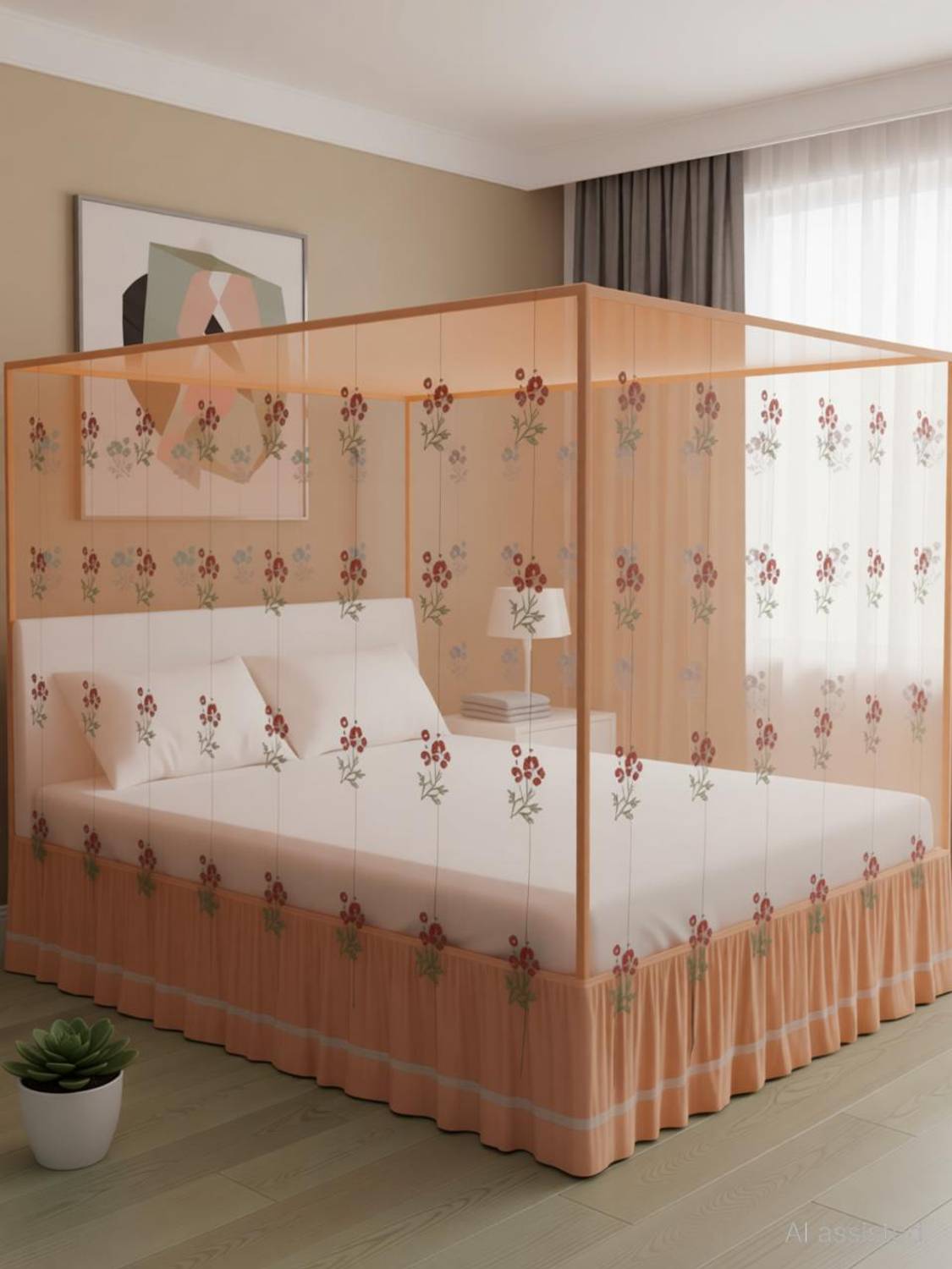 asiffenterprise cotton420 HDPE - High Density Poly Ethylene Washable Adults Mosquito Net