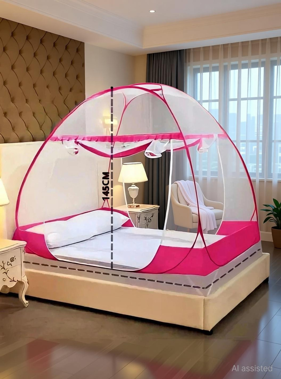 Image of Yunik NEWW-PINKK 17 Polyester Washable Adults Mosquito Net