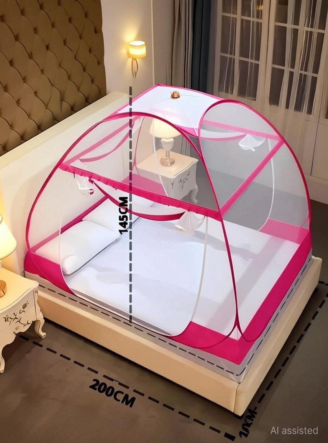 Image of Yunik NEWW-PINKK 17 Polyester Washable Adults Mosquito Net