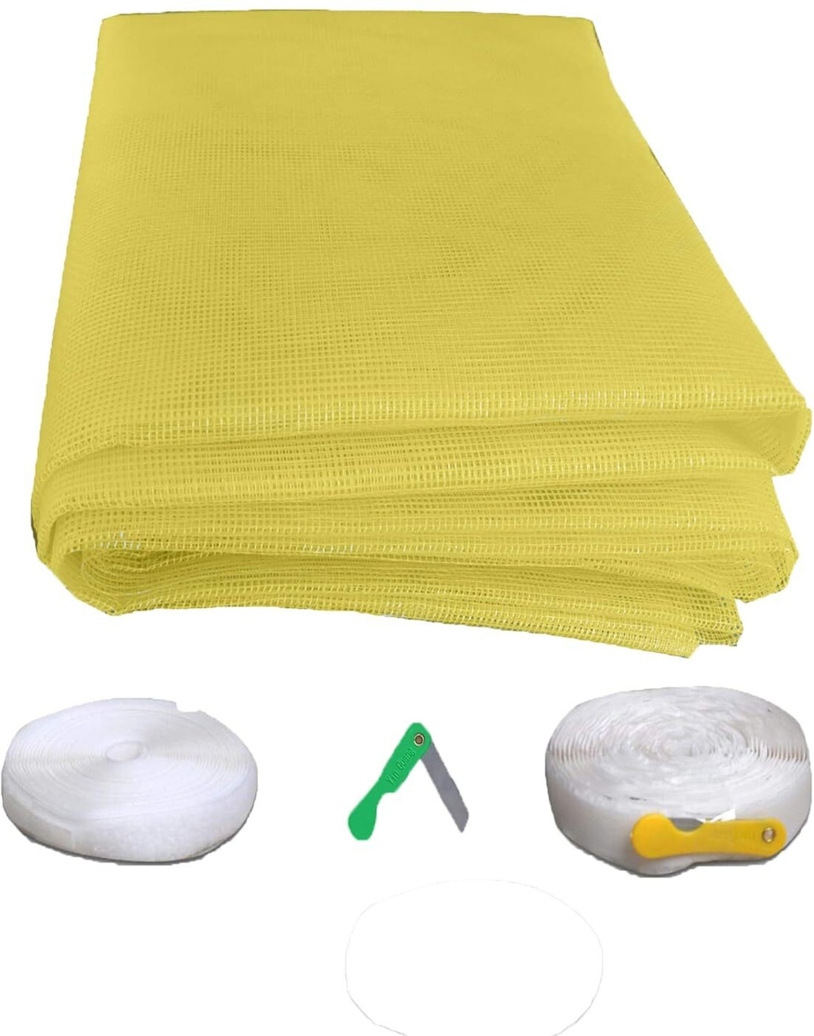 Image of COFS 4*4 Ft. Ivory Mosquito Net For Whindow Polyester Washable Adults Mosquito Net