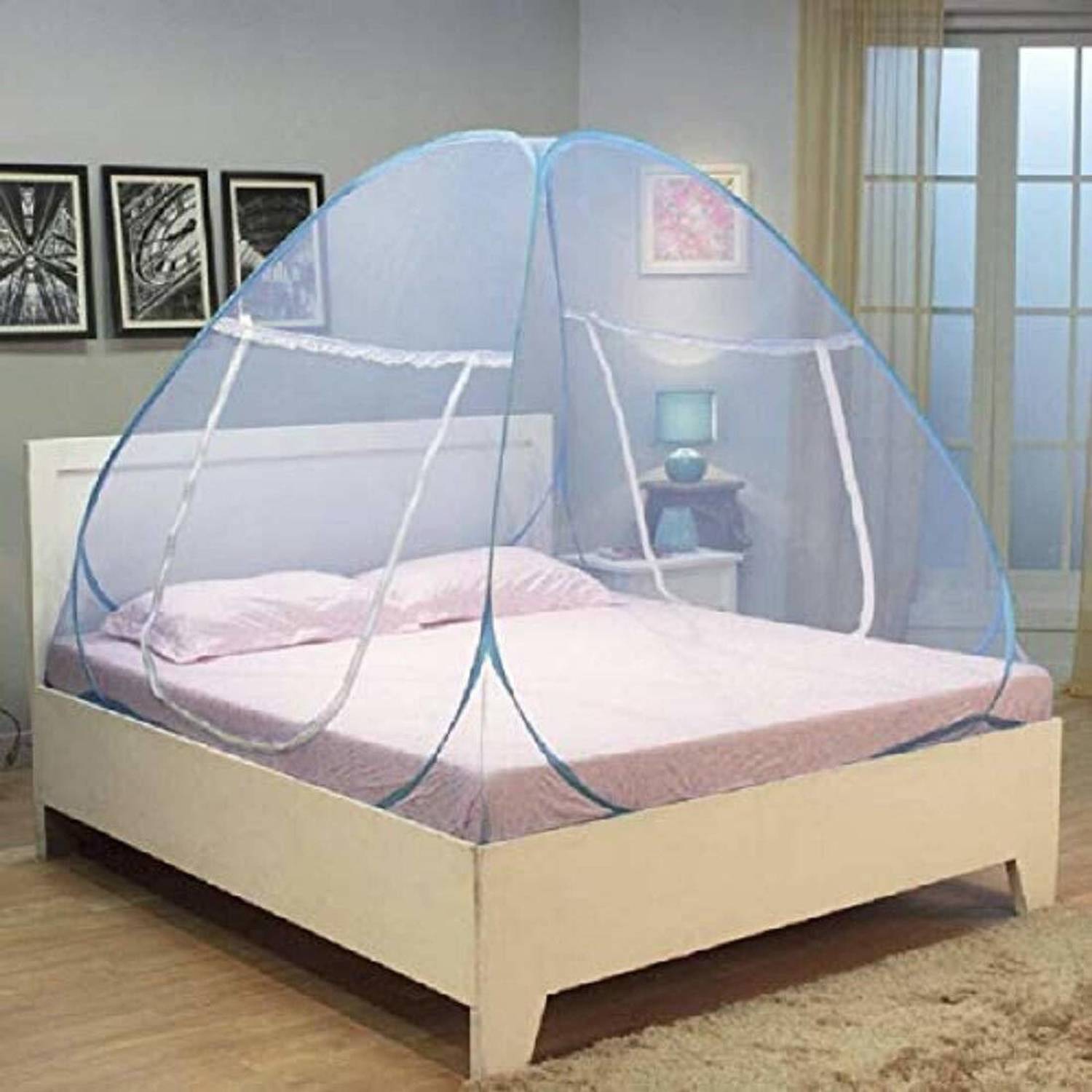 BELSODINE DOUBLE BED MOSQUITO NET Polyester Washable Adults Mosquito Net