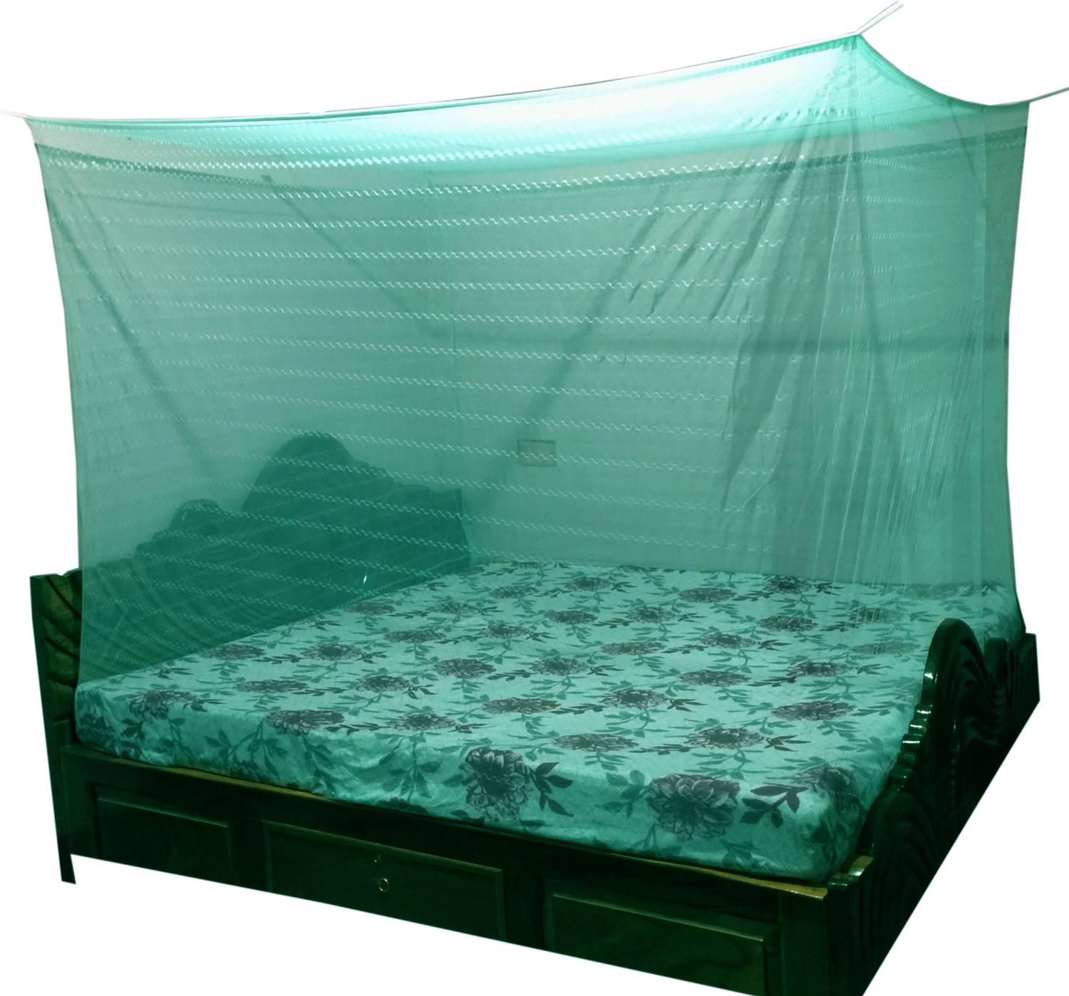 Adbra Mosquito Net For Double Bed (Size 7x7 feet) Polyester Washable Adults Mosquito Net