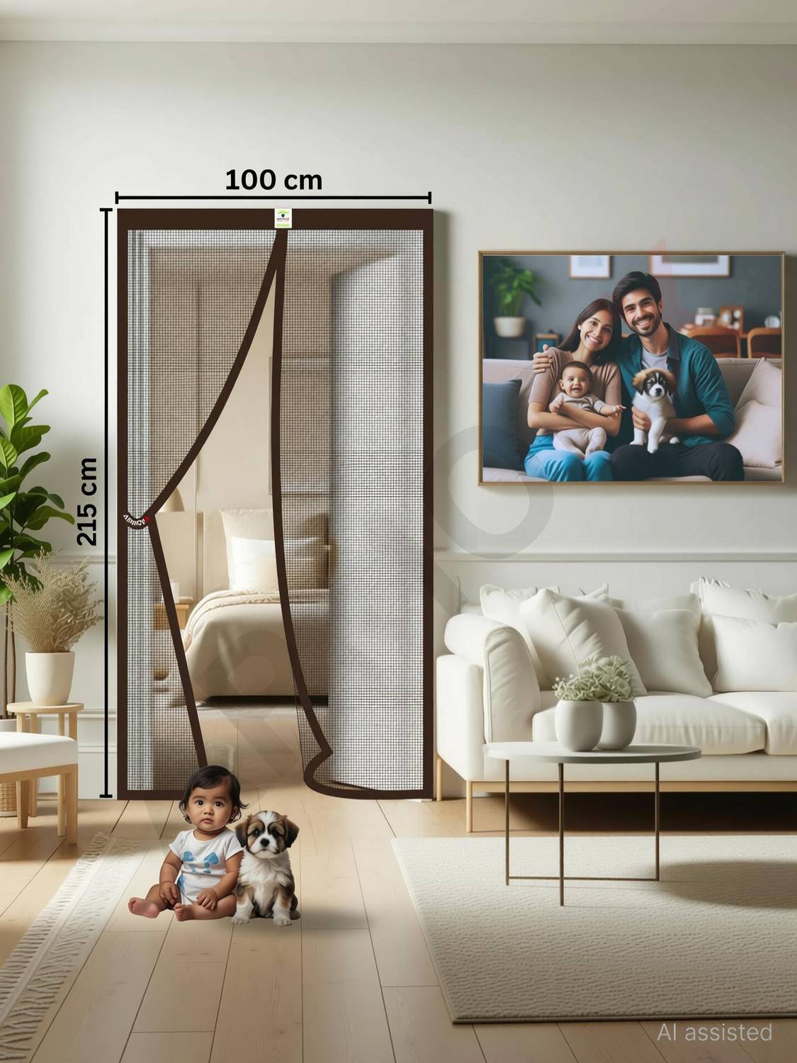 ARMORX Magnetic Door Polyester Washable Adults Mosquito Net