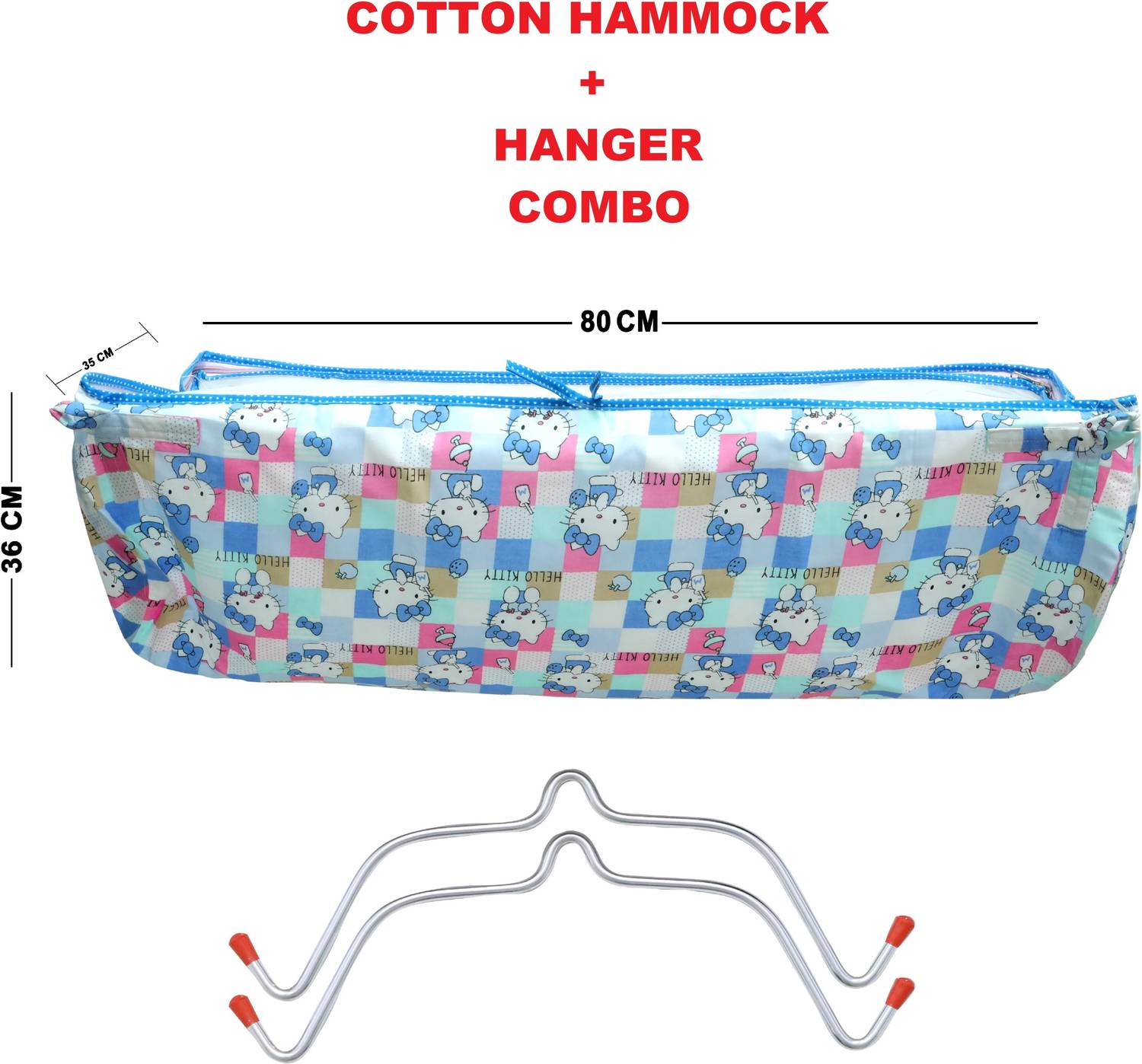 Aamivi 100% Cotton Baby Cradle Hammock Jhola Ghodiyu Nylon Sleeves Hanger Set Combo Cotton Washable Infants Mosquito Net