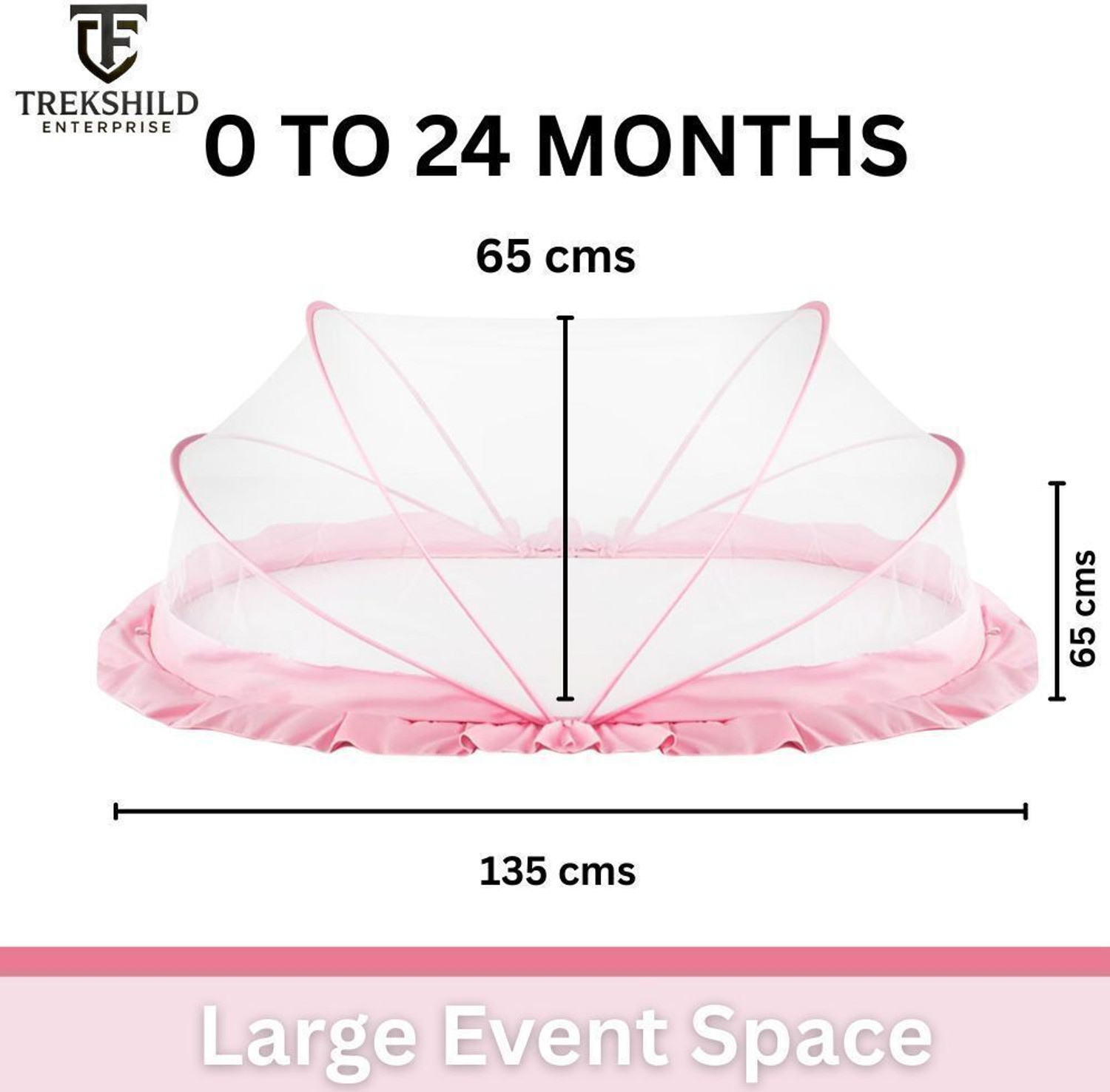 Image of trekshild enterprise Baby Folding Crib Cotton Washable Infants Mosquito Net