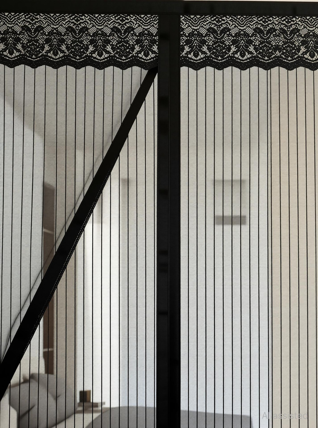 Image of Twolight Auto-Closing Magnetic Door Polyester Washable Adults Mosquito Net