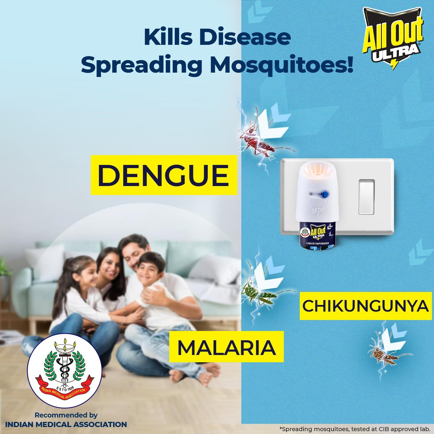 Image of All Out Ultra Mosquito Repellant Refill Faster Action (45 mL each) Pack of 6 Mosquito Vaporiser Refill