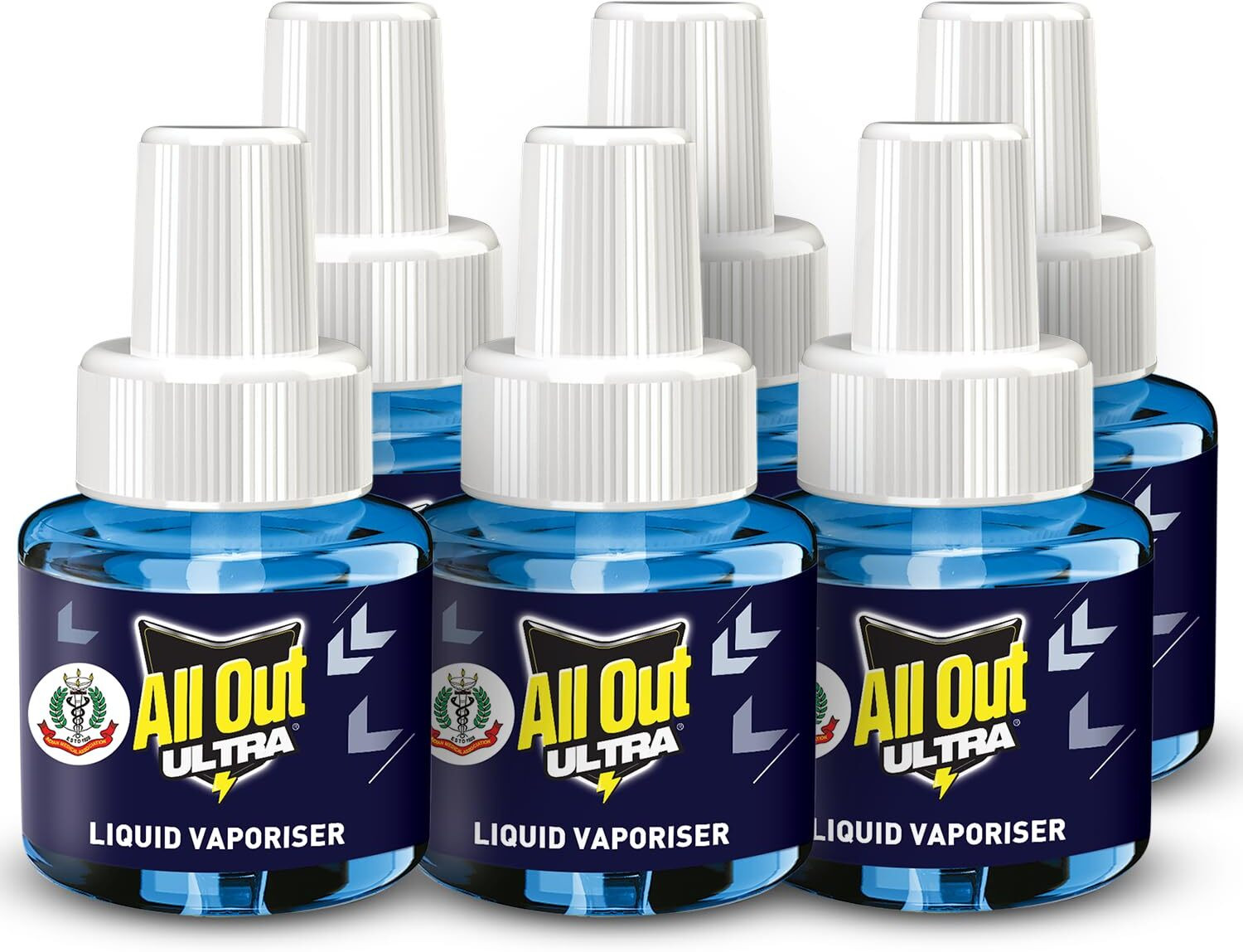 Image of All Out Ultra Mosquito Repellant Refill Faster Action (45 mL each) Pack of 6 Mosquito Vaporiser Refill