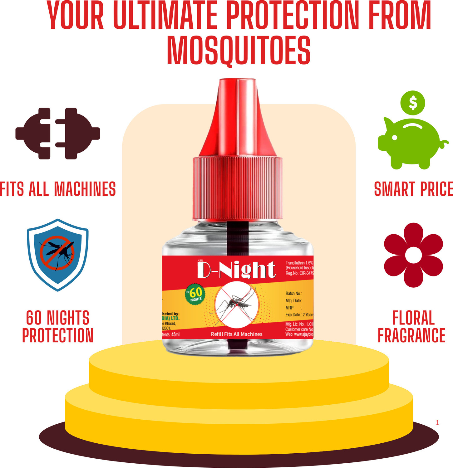 Image of D-Night Ultra Pack Mosquito Vaporiser Refill