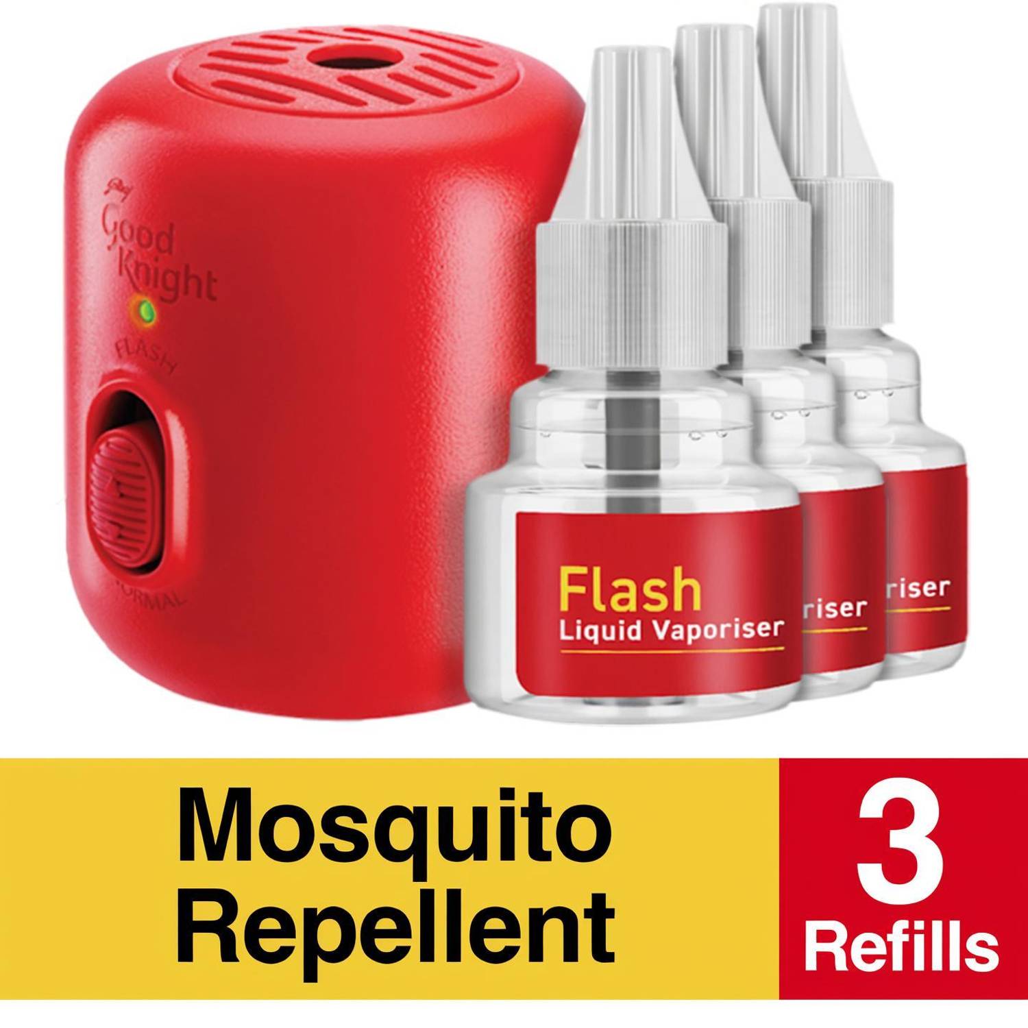 Good Knight Gold Flash Repellent Combo - Machine + Refills, Liquid Mosquito Vaporiser