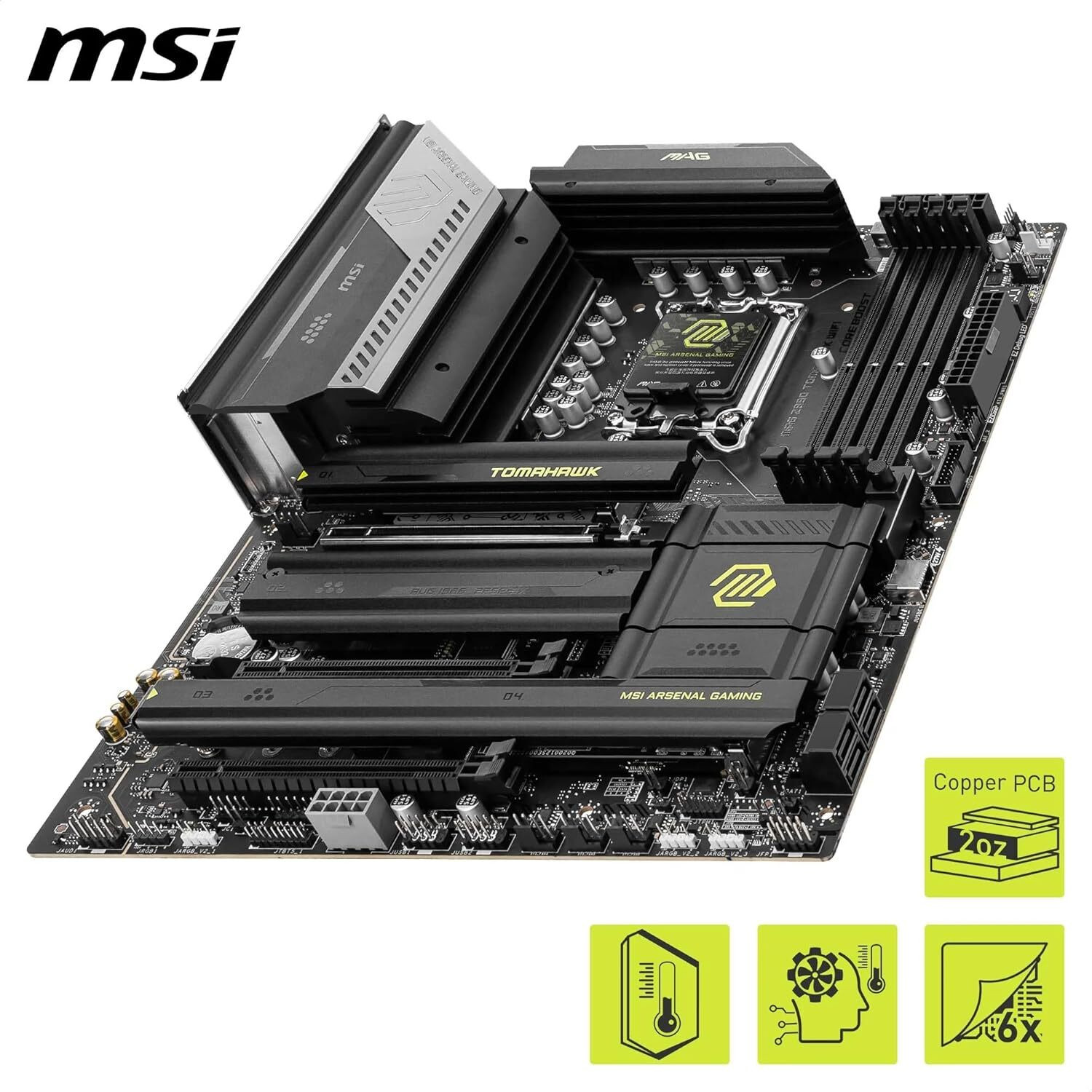 Image of MSI MAG Z890 Tomahawk WiFi LGA 1851Socket ATX Intel Z890 Chipset DDR5 Motherboard for Desktop