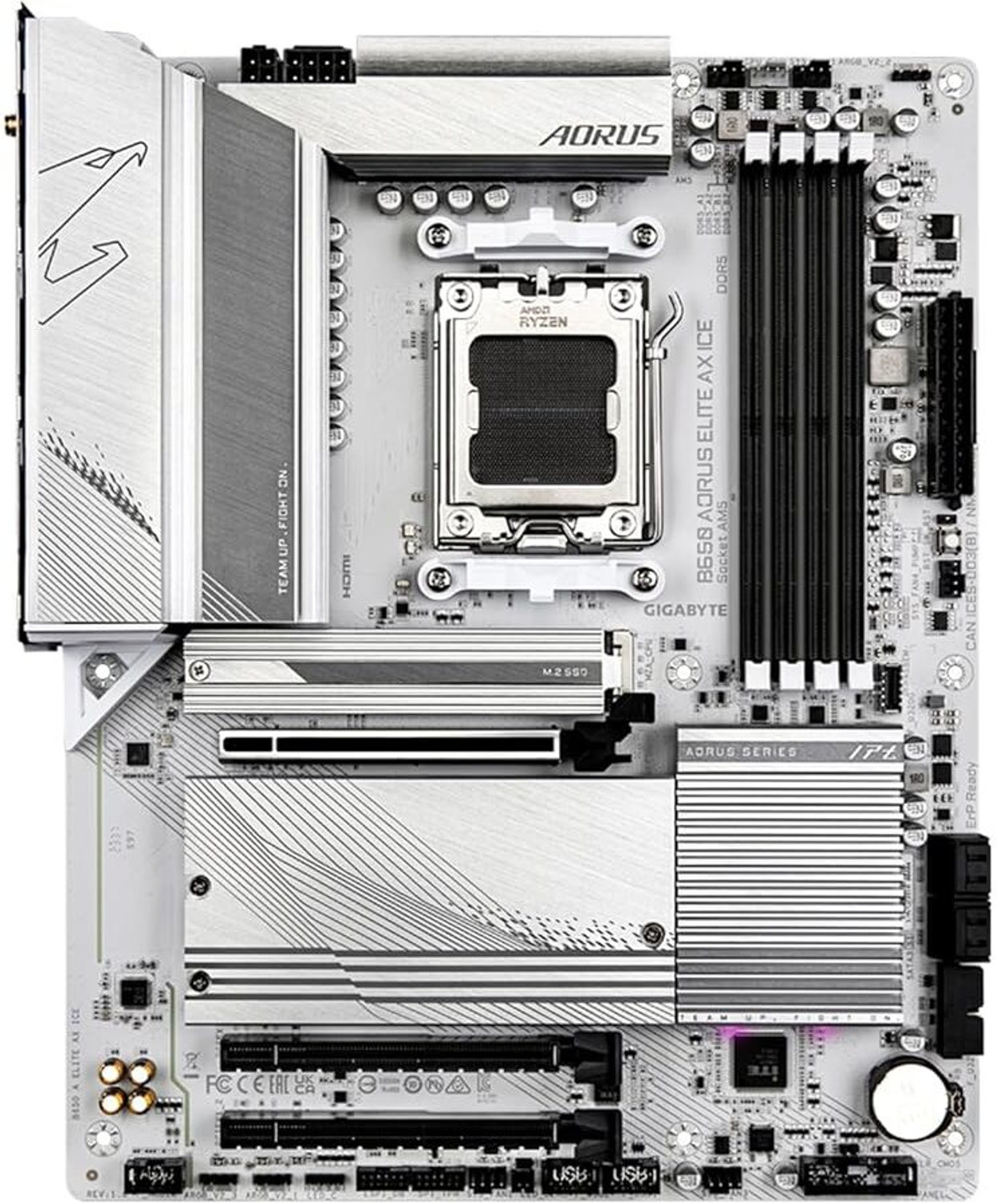 Image of GIGABYTE B650M AORUS ELITE AX ICE AM5Socket Micro-ATX AMD B650 Chipset DDR5 Motherboard for Desktop