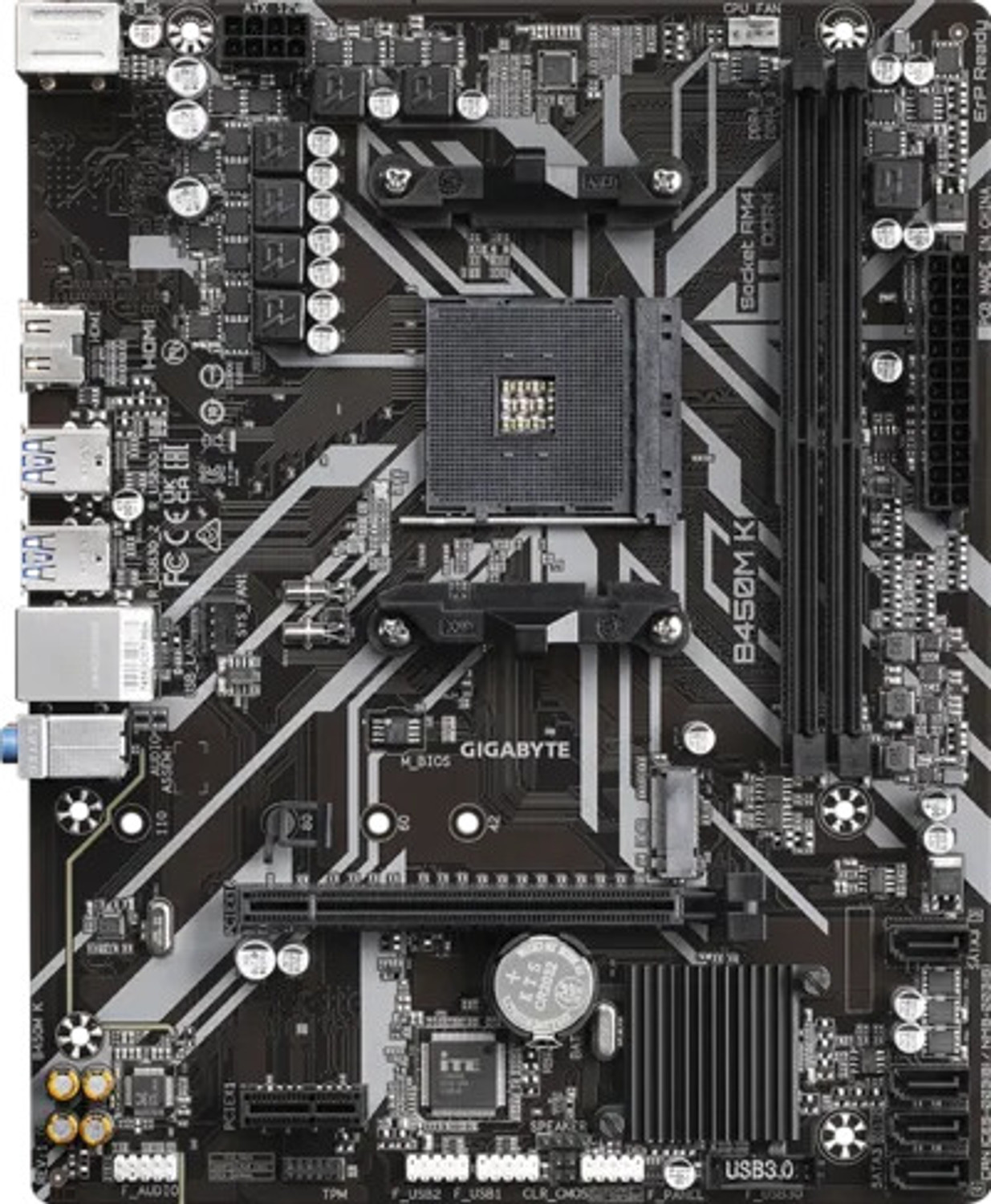 Image of GIGABYTE B450M K AM4Socket Micro-ATX AMD B450 Chipset DDR4 Motherboard for Desktop