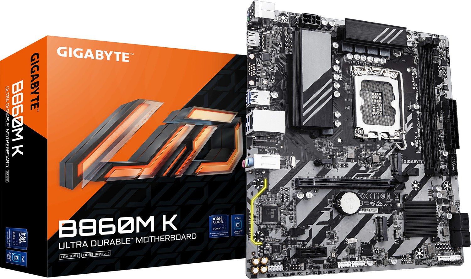 Image of GIGABYTE B860M K LGA 1851Socket Micro-ATX Intel B860 Chipset DDR5 Motherboard for Desktop
