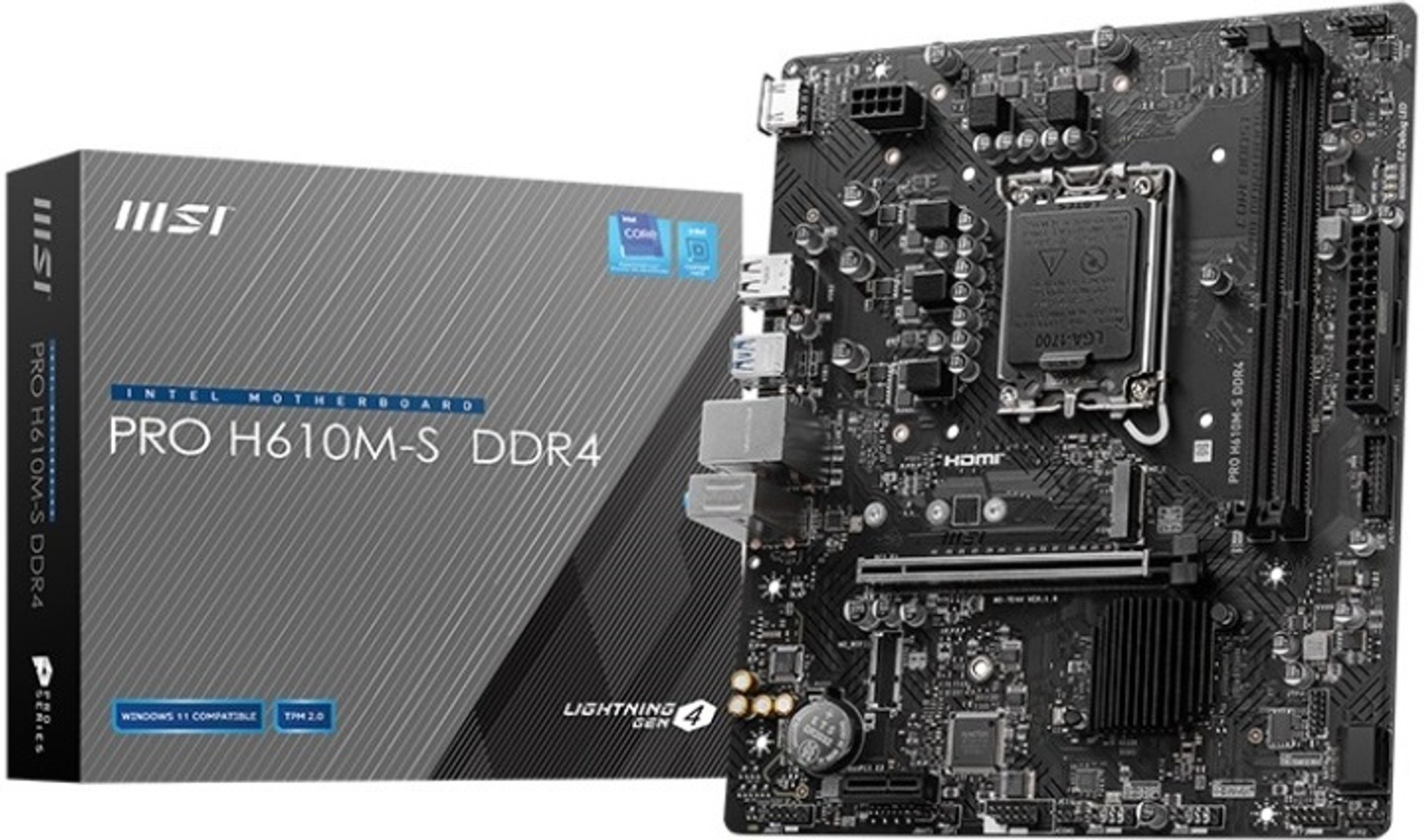 Image of MSI H610M-S DDR4 LGA 1700Socket Micro-ATX Intel H610 Chipset DDR4 Motherboard for Desktop