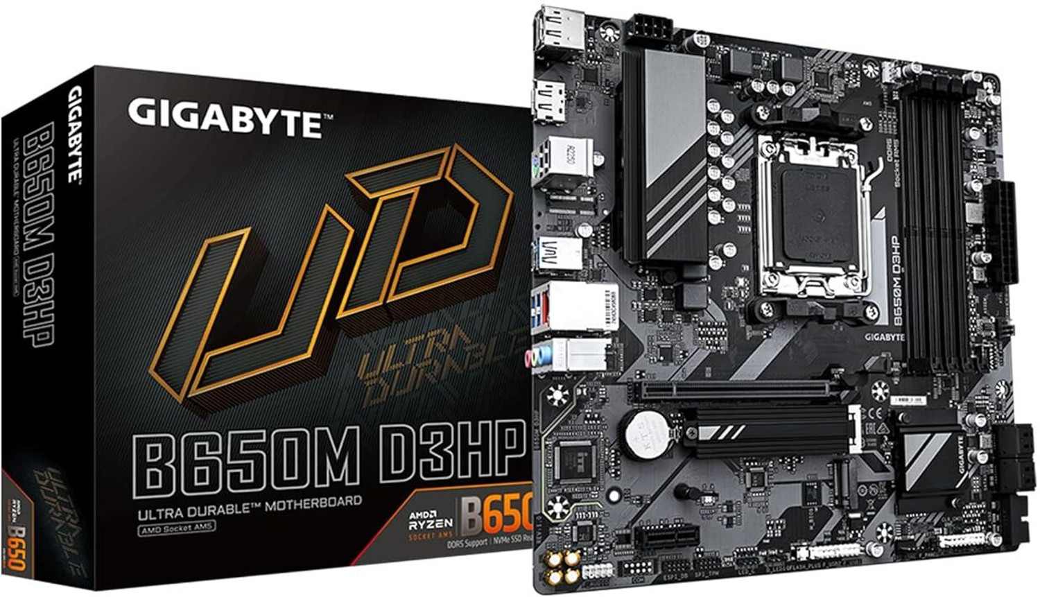 Image of GIGABYTE B650M D3HP AM5 / LGA 1718 / AMD / B650 / Micro ATX / DDR5 AM5Socket Micro-ATX AMD B650 Chipset DDR5 Motherboard for Desktop