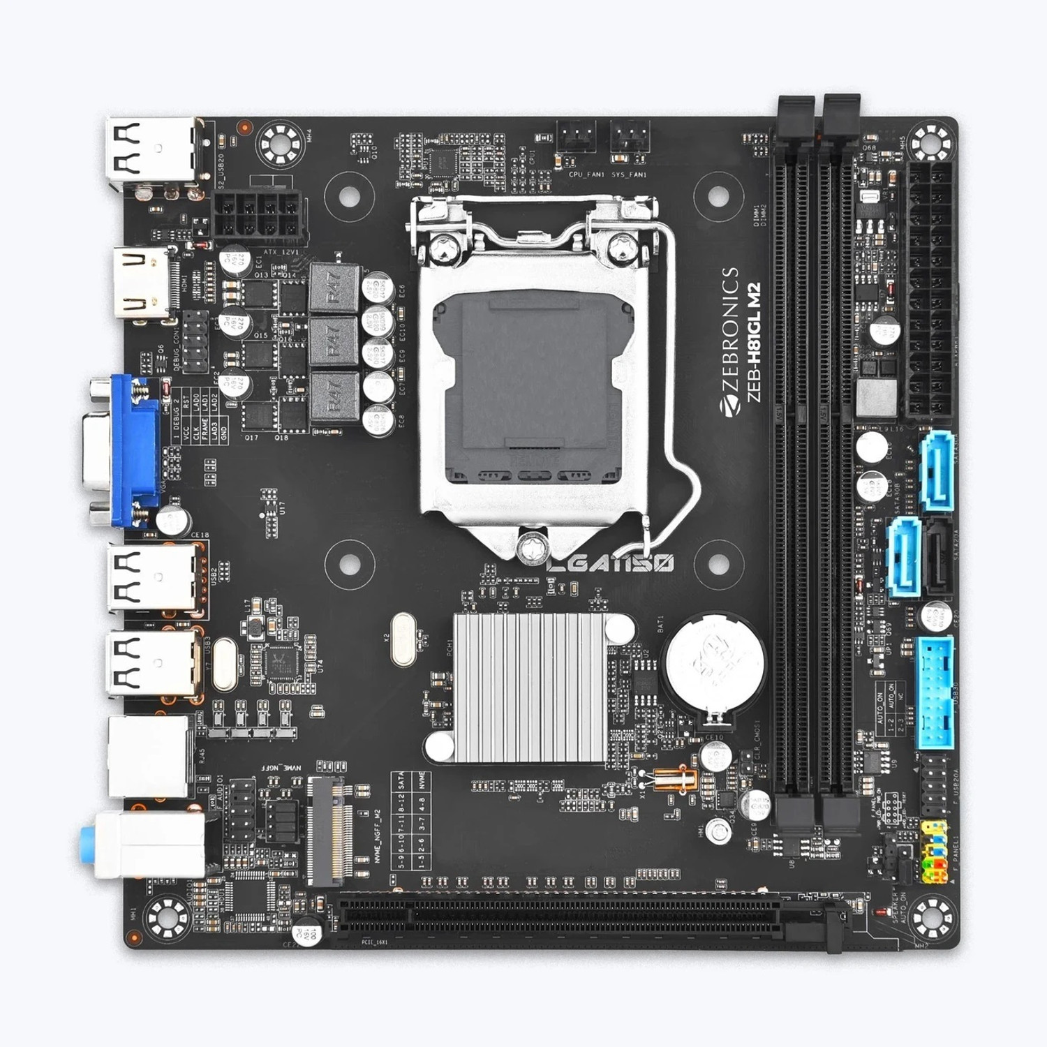 Image of ZEBRONICS H81M2 MOTHERBOARD DDR3 LGA1151Socket ATX Intel H81 Express Chipset DDR3 Motherboard for Desktop