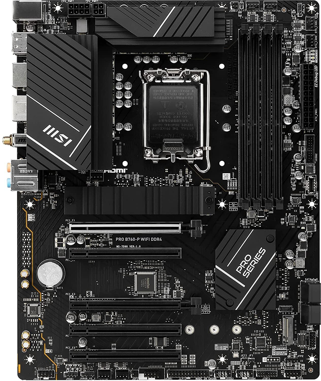 Image of MSI PRO B760-P WIFI DDR4 LGA 1700 ATX (Supports 12 /13th Gen Intel Processors) LGA 1700Socket ATX Intel B660 Chipset DDR4 Motherboard for Desktop