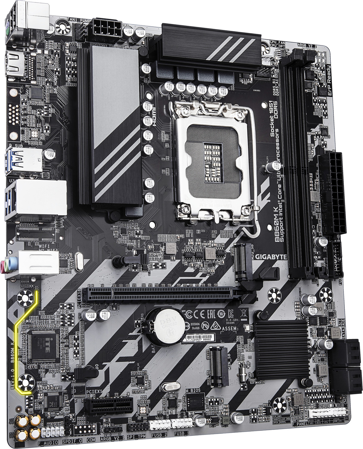 Image of GIGABYTE B860M K LGA 1851Socket Micro-ATX Intel B860 Chipset DDR5 Motherboard for Desktop