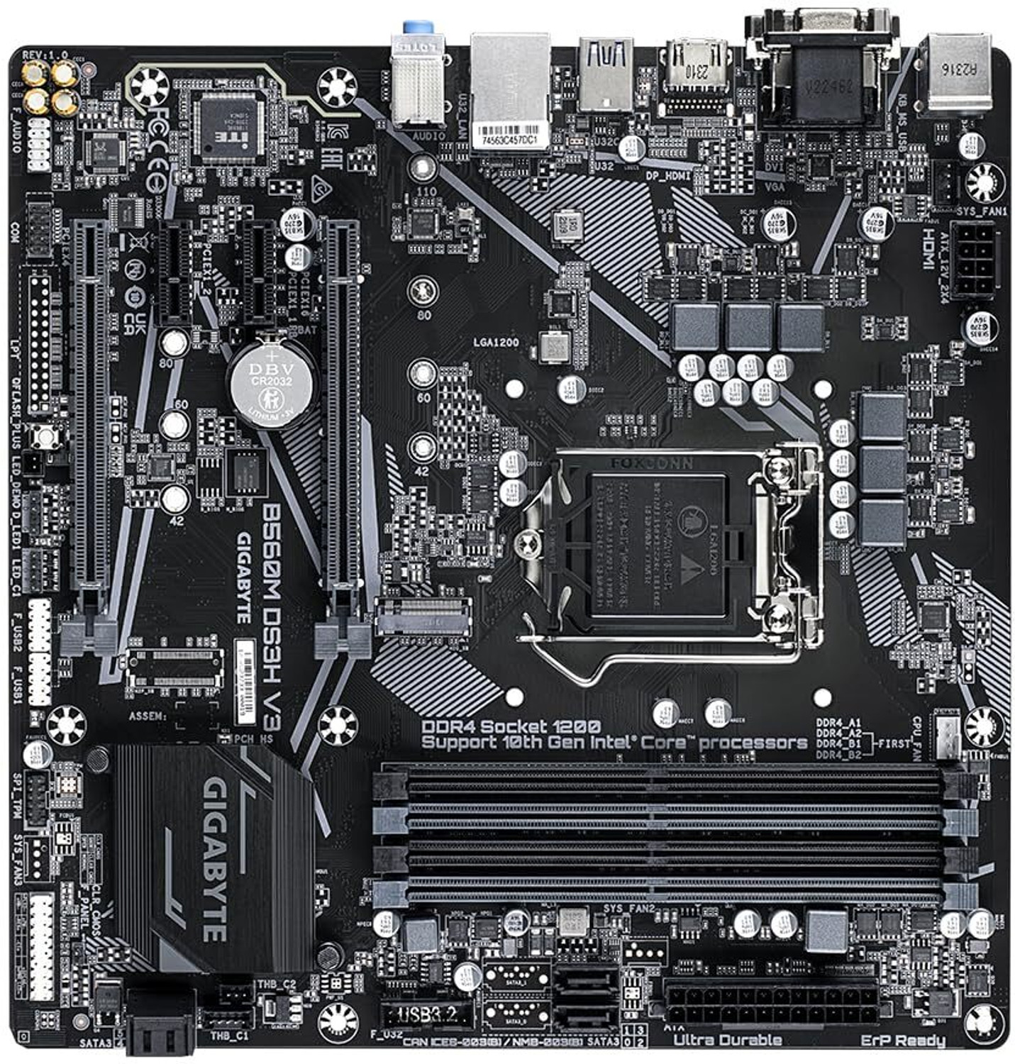 Image of GIGABYTE B560M DS3H V3 LGA 1200Socket Micro-ATX Intel H470 Chipset DDR4 Motherboard for Desktop