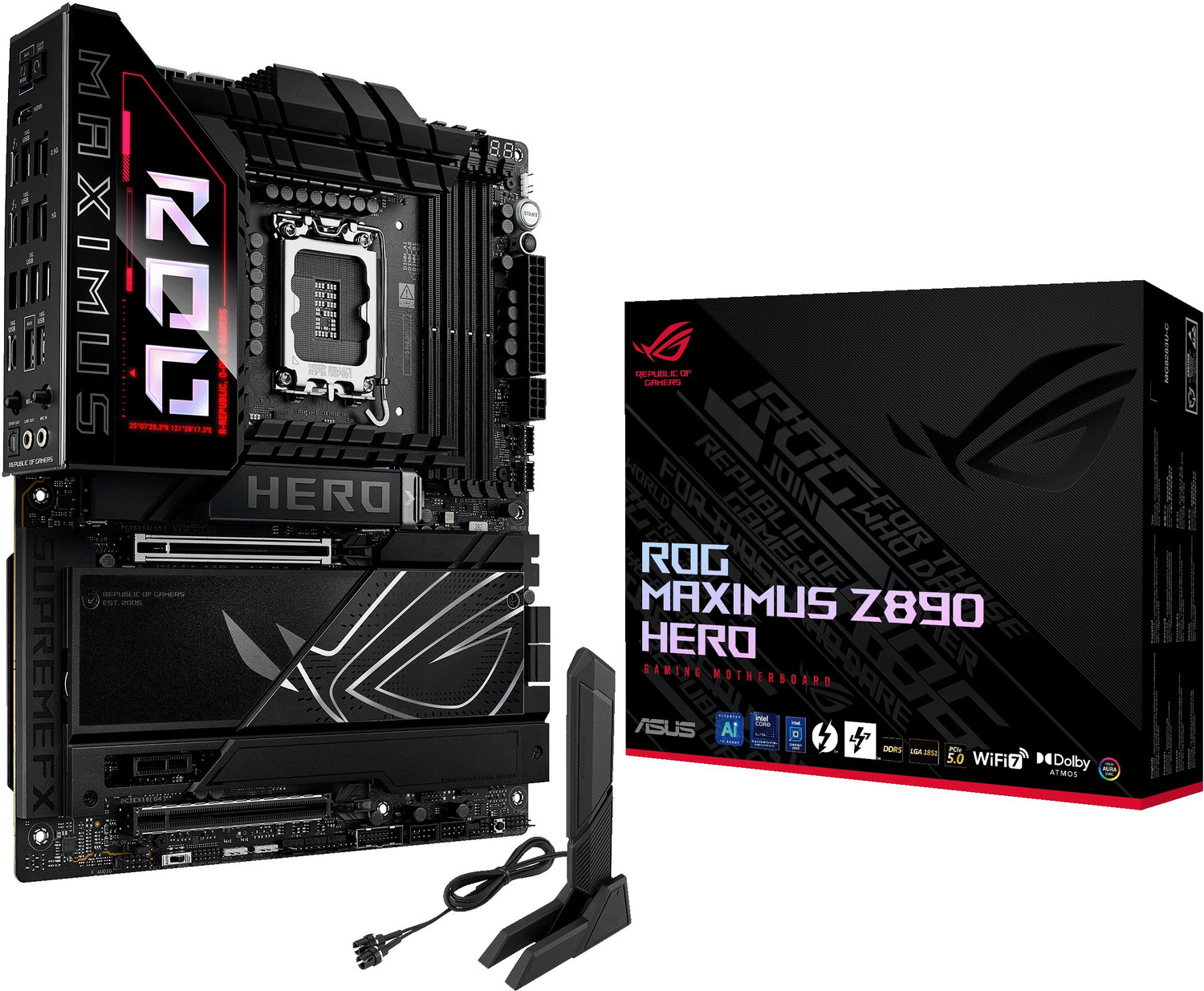Image of ASUS ROG Maximus Z890 Hero LGA 1851Socket ATX Intel Z890 Chipset DDR5 Motherboard for Desktop