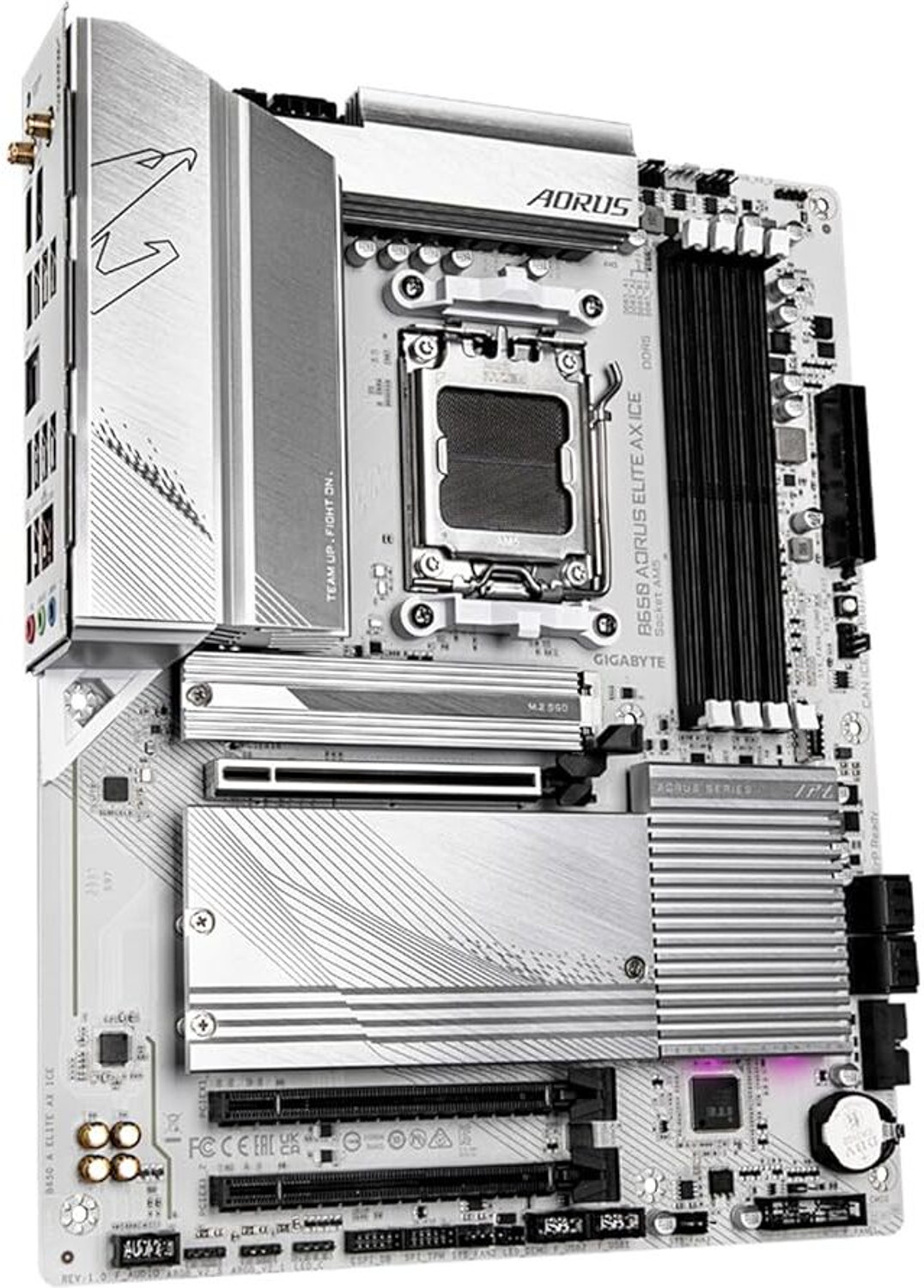 Image of GIGABYTE B650M AORUS ELITE AX ICE AM5Socket Micro-ATX AMD B650 Chipset DDR5 Motherboard for Desktop