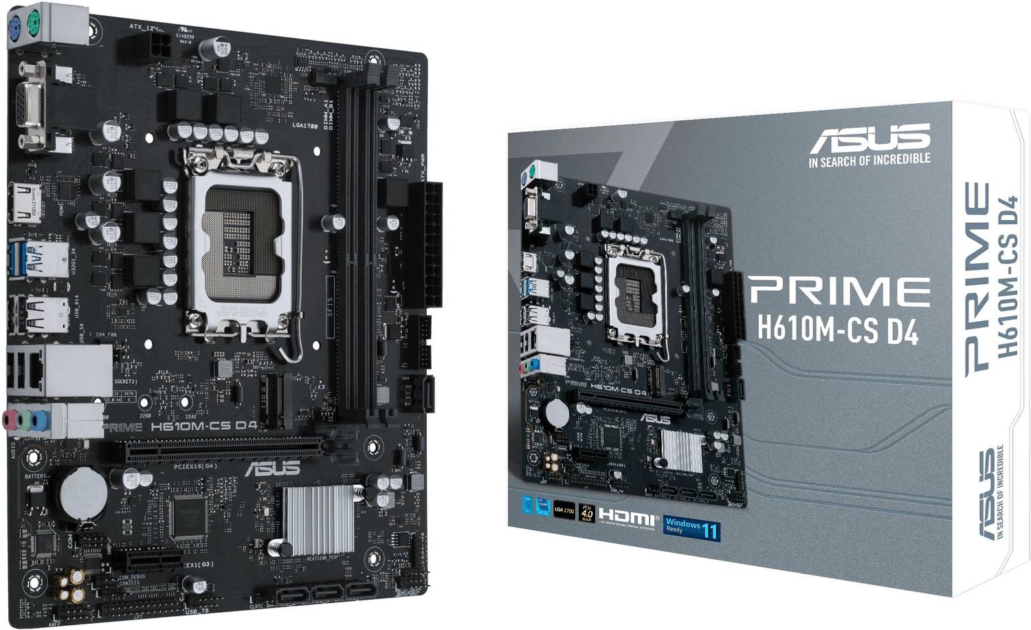 ASUS PRIME-H610M-CS-D4 LGA 1700Socket Micro-ATX Intel H610 Chipse