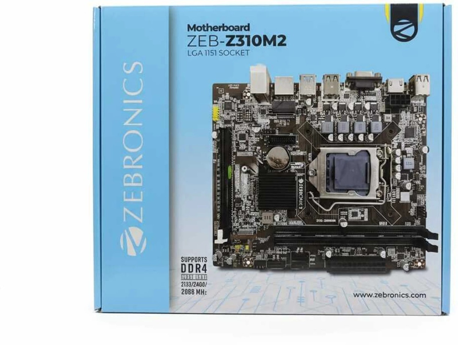 Image of ZEBRONICS ZEB H310 LGA1151Socket Micro-ATX Intel H310 Chipset DDR4 Motherboard for Desktop