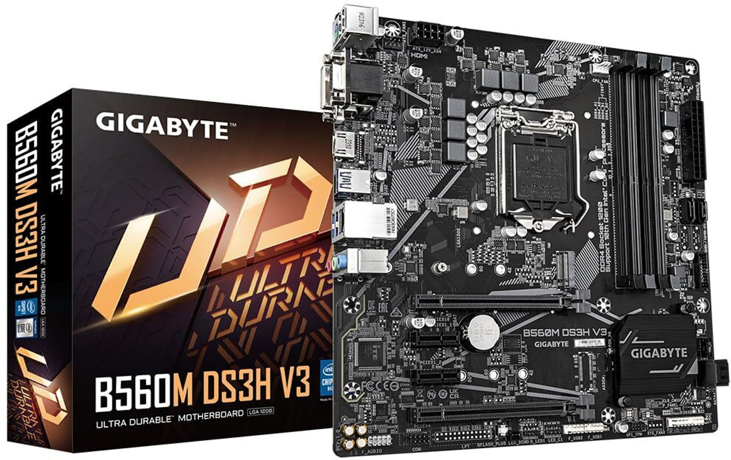 Image of GIGABYTE B560M DS3H V3 LGA 1200Socket Micro-ATX Intel H470 Chipset DDR4 Motherboard for Desktop