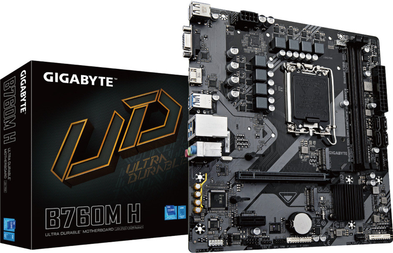 Image of GIGABYTE B760M H LGA 1700Socket Micro-ATX Intel 8760M Chipset DDR5 Motherboard for Desktop