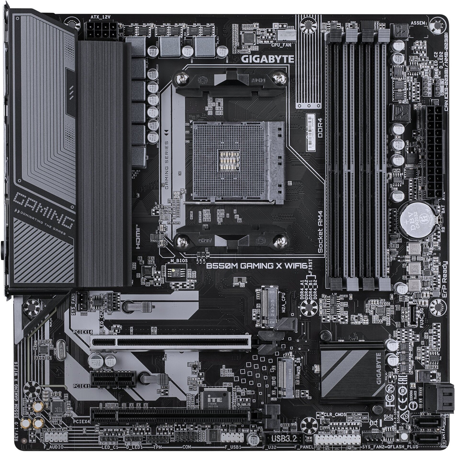 Image of GIGABYTE B550M GAMING X WIFI6 AM4Socket Micro-ATX AMD B550 Chipset DDR4 Motherboard for Desktop